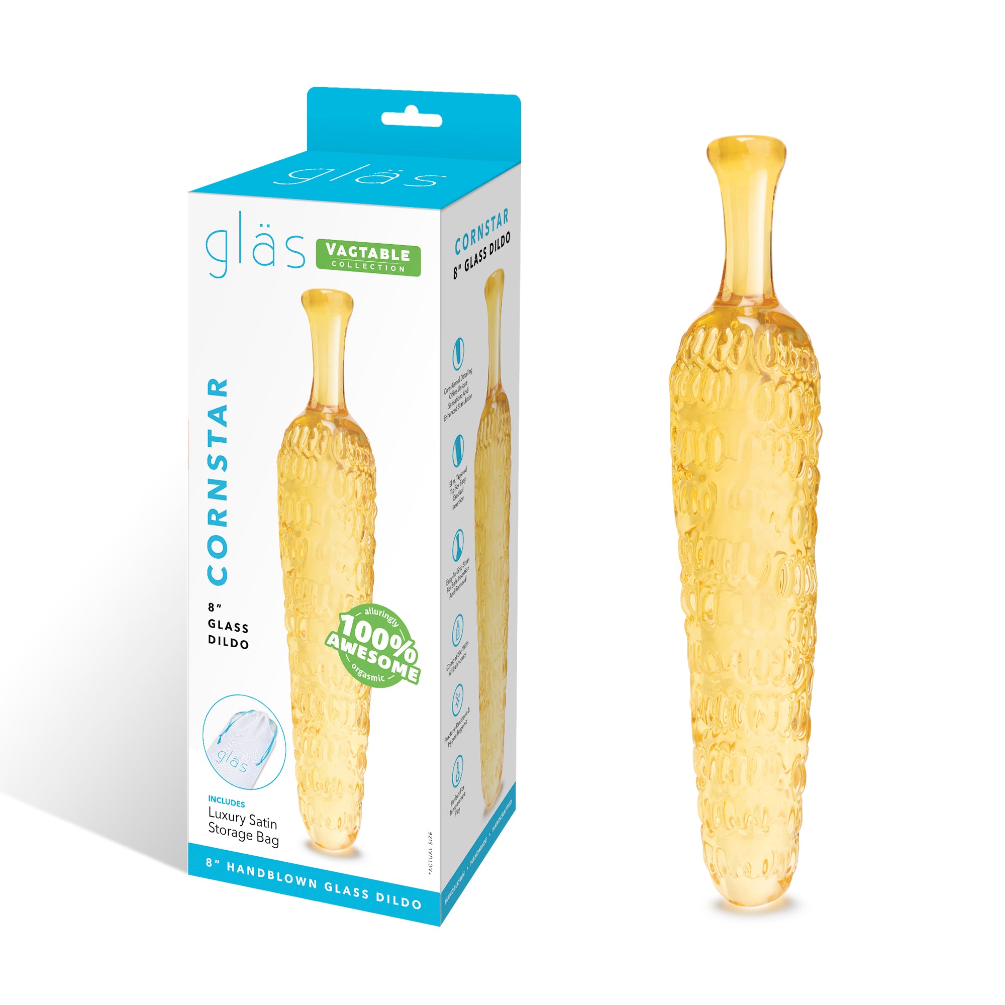 Cornstar 8" Glass Dildo