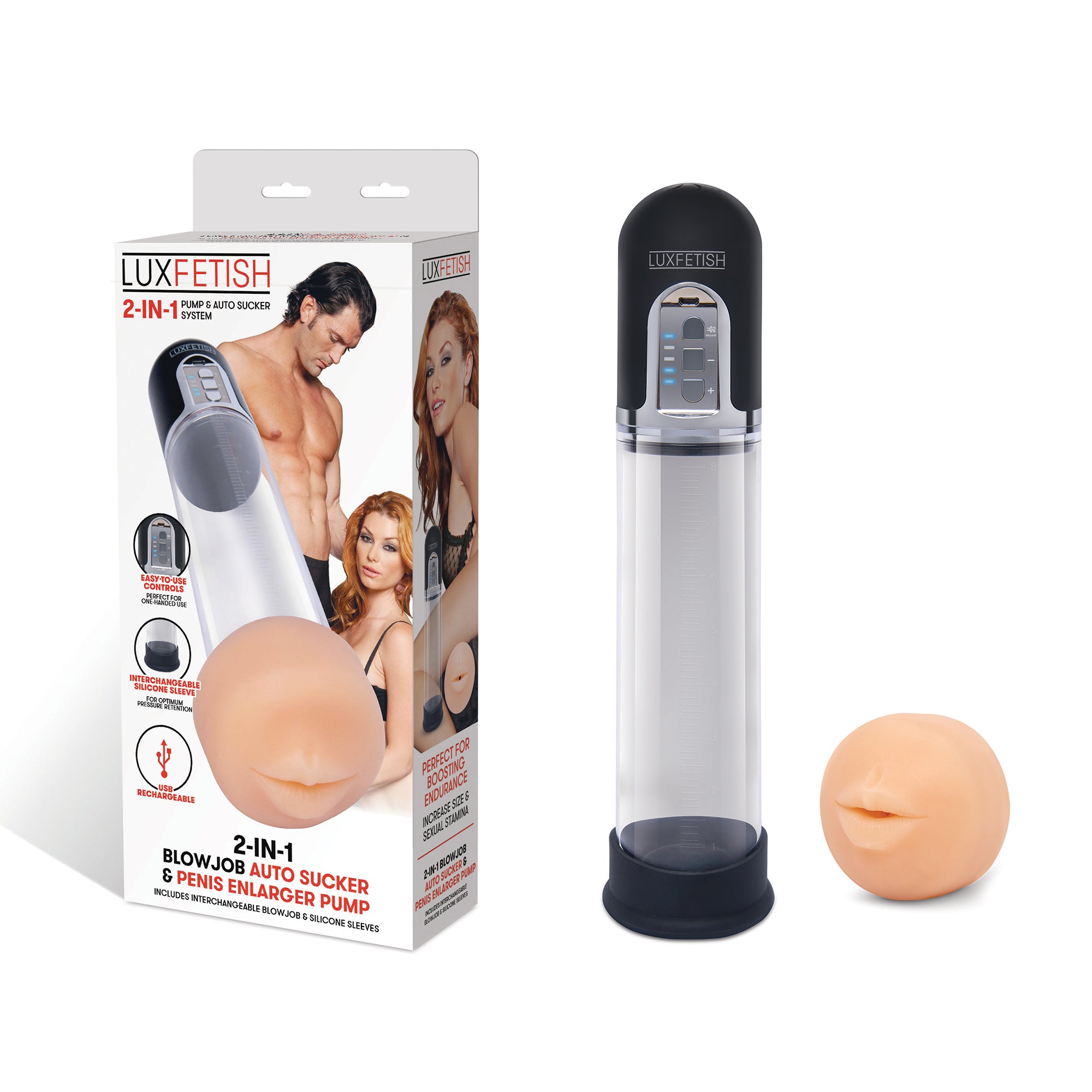 2-in-1 Blowjob Auto Sucker & Penis Enlarger Pump