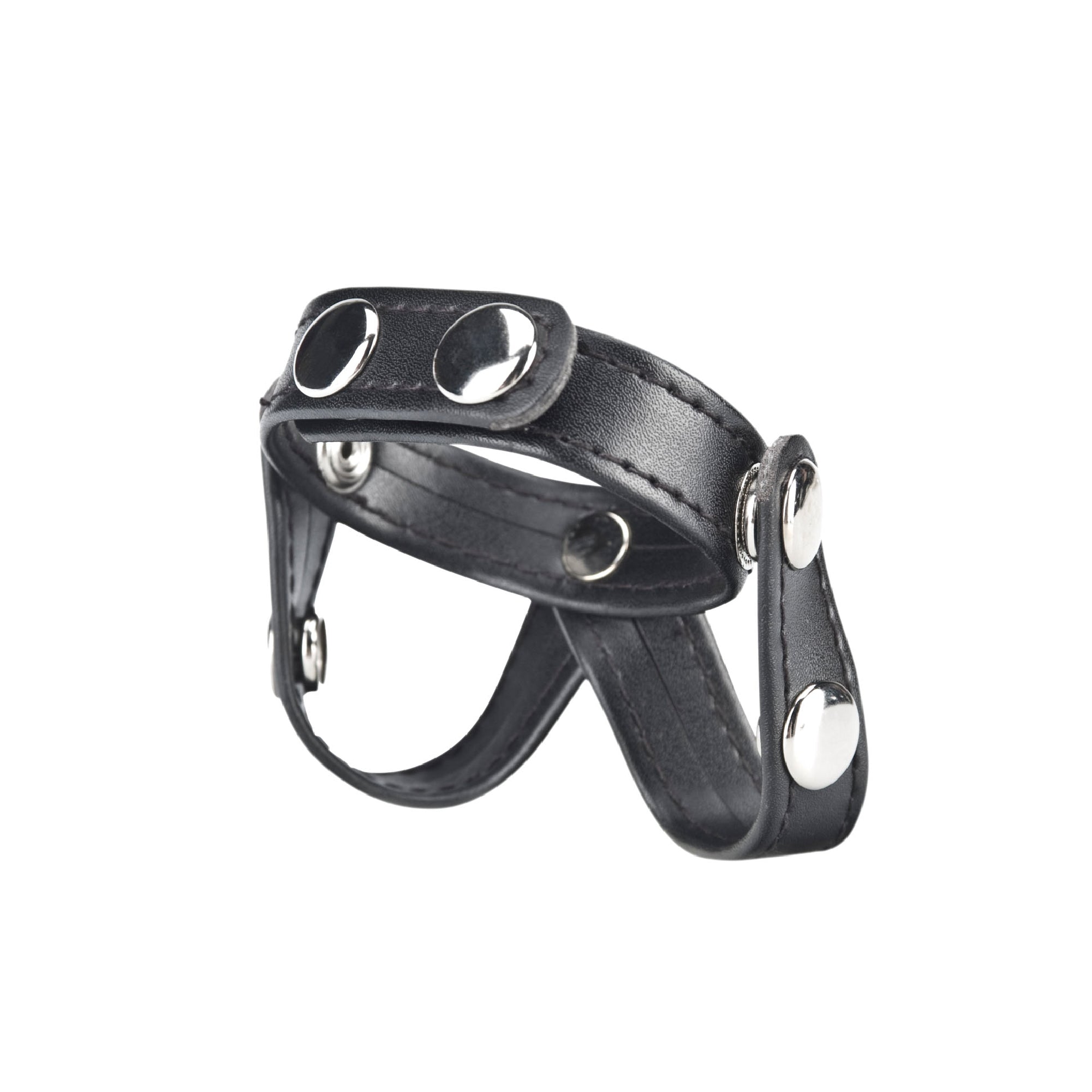 V-style cock ring with ball divider