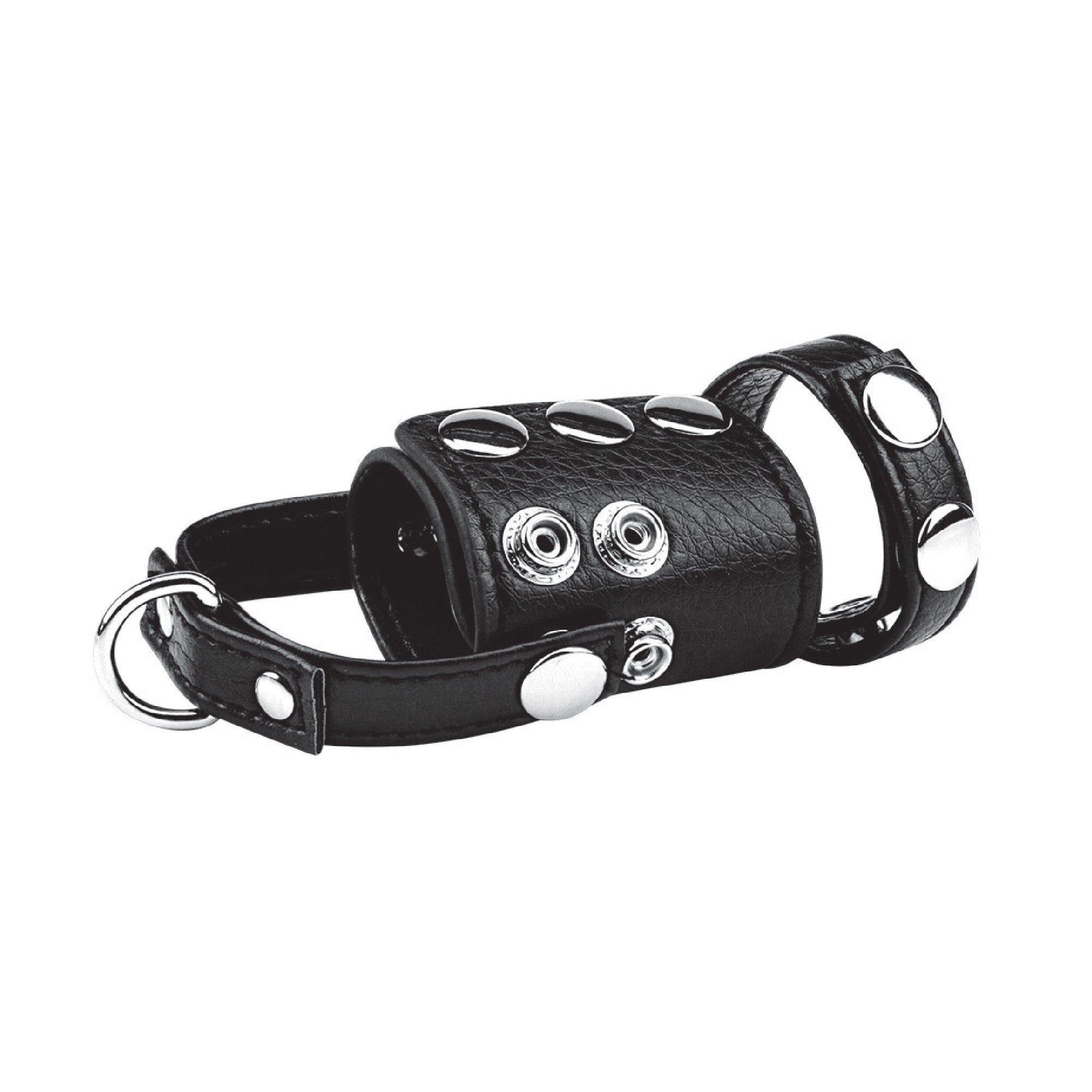 Cock Ring With 2" Ball Stretcher And Optional Weight Ring