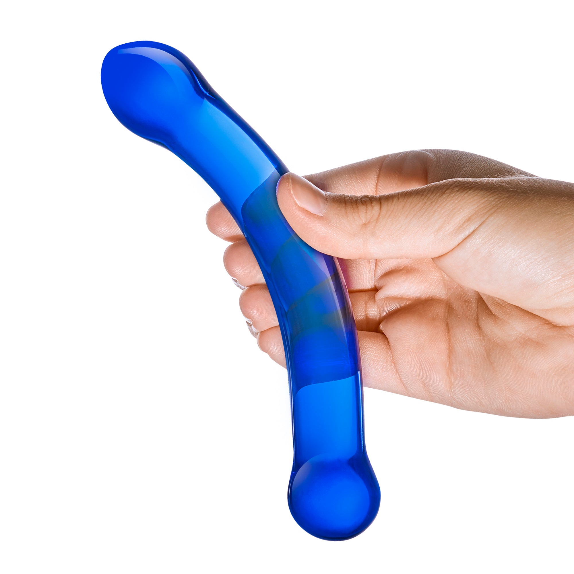 6" Curved G-spot Glass Dildo