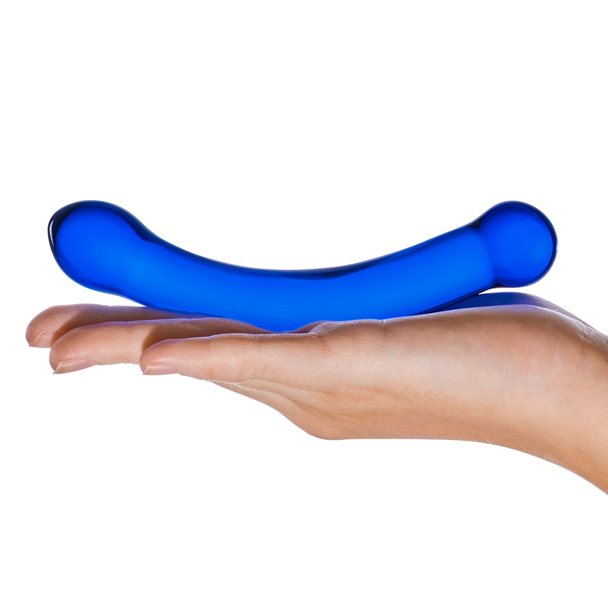 6" Curved G-spot Glass Dildo