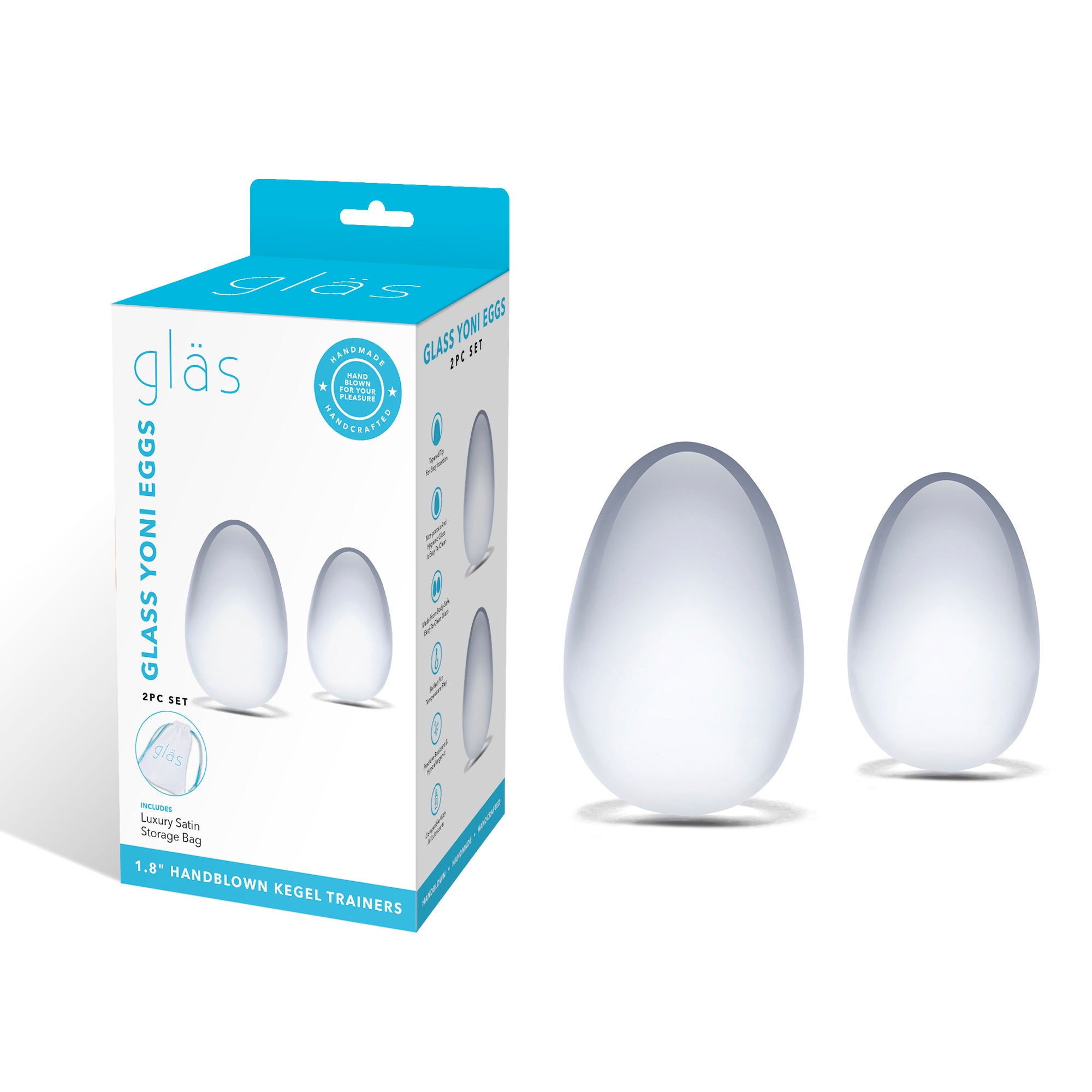 2PC glass Yoni Eggs Set
