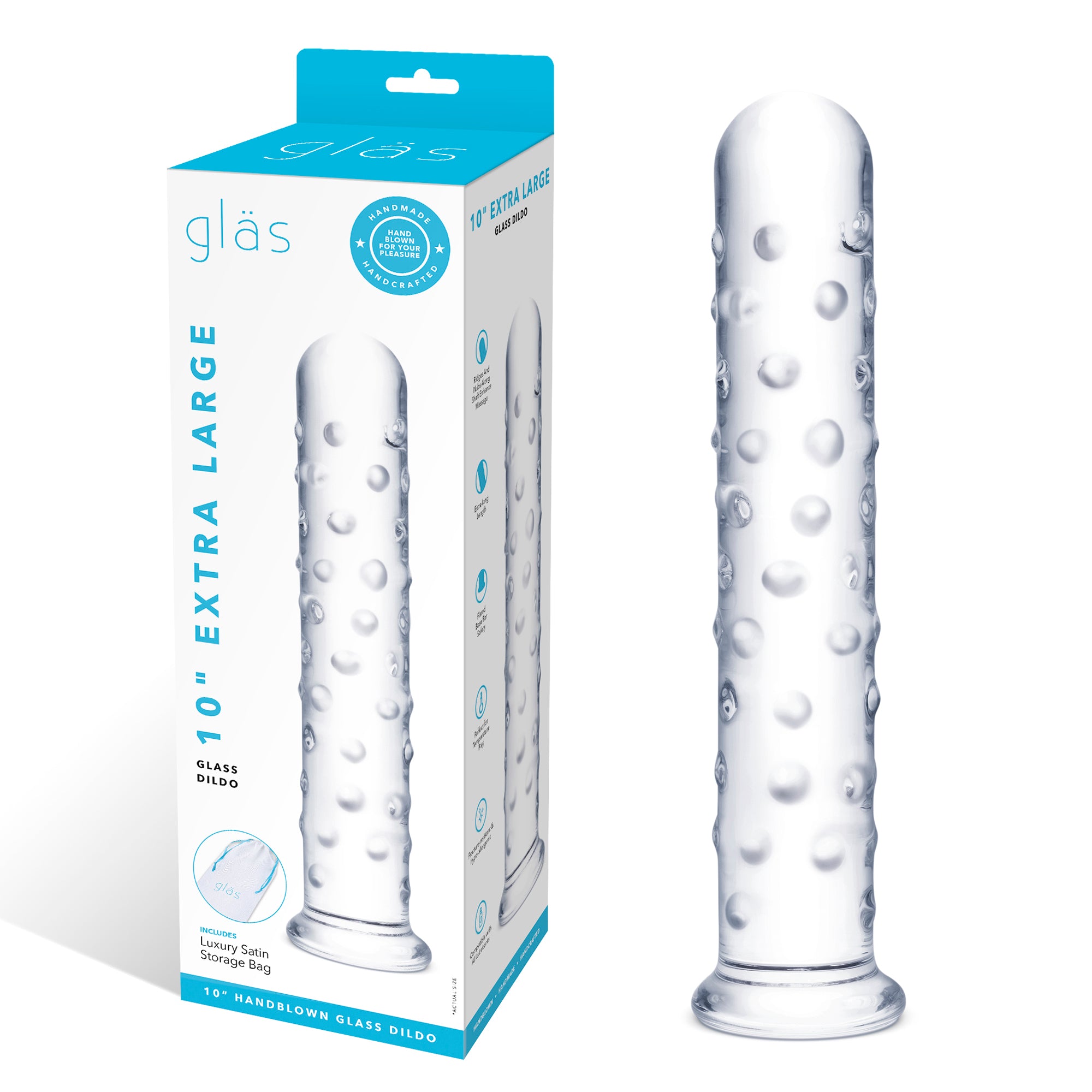 10" Extra Large Glass Dildo