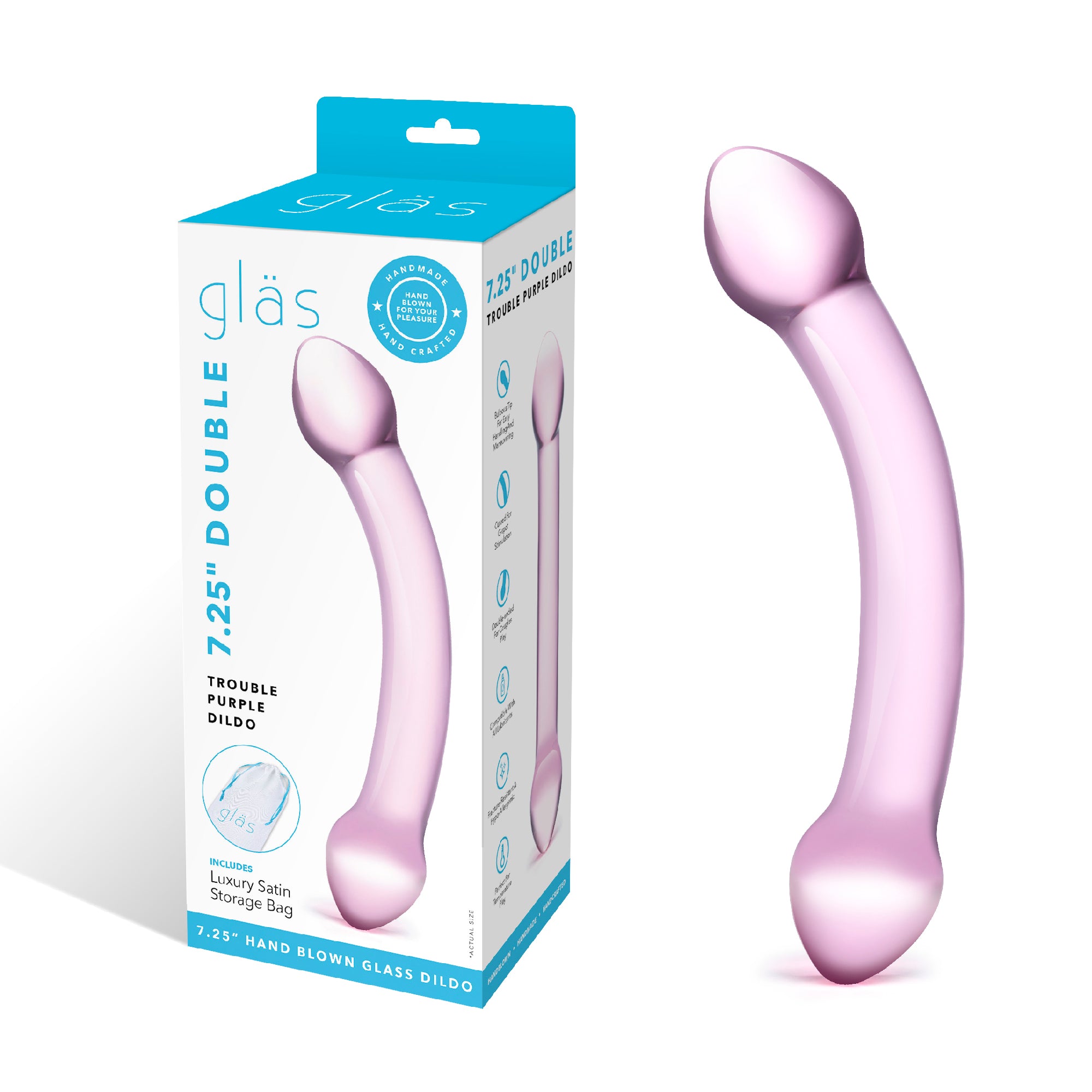 7.25" Double Trouble Purple Dildo