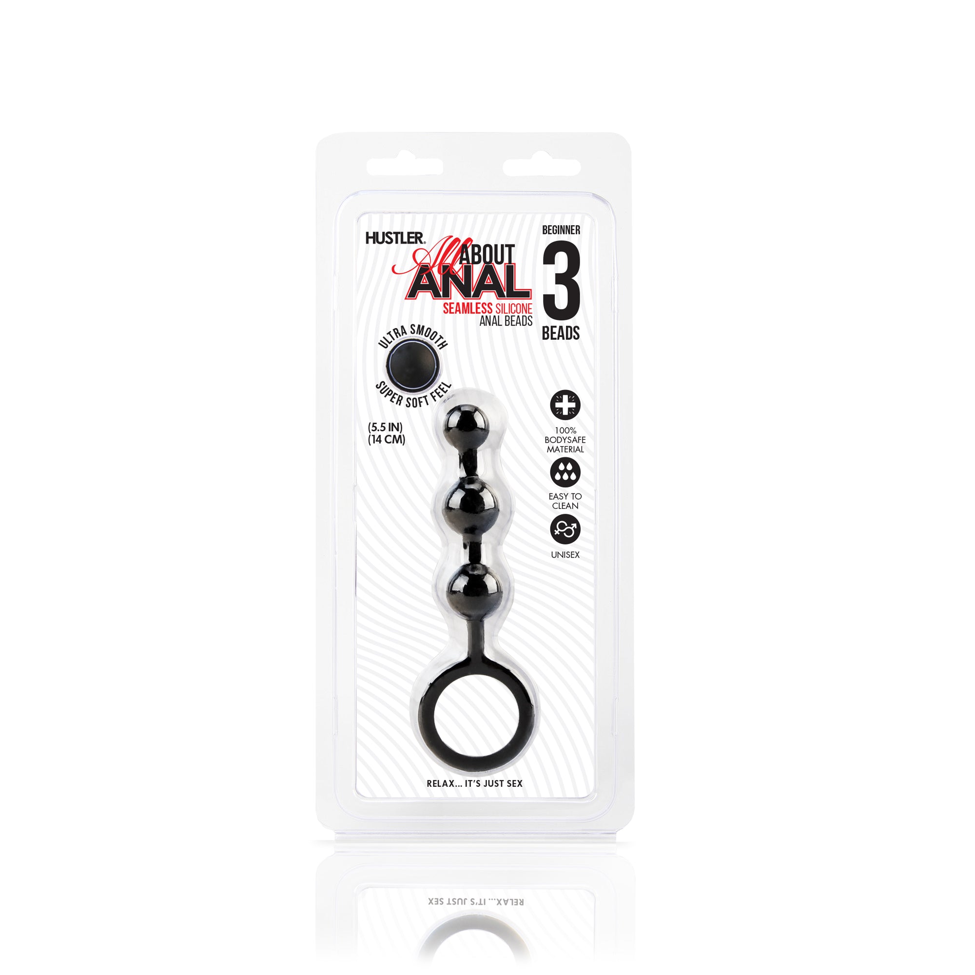 Silicone Anal Beads 3 Balls - Black