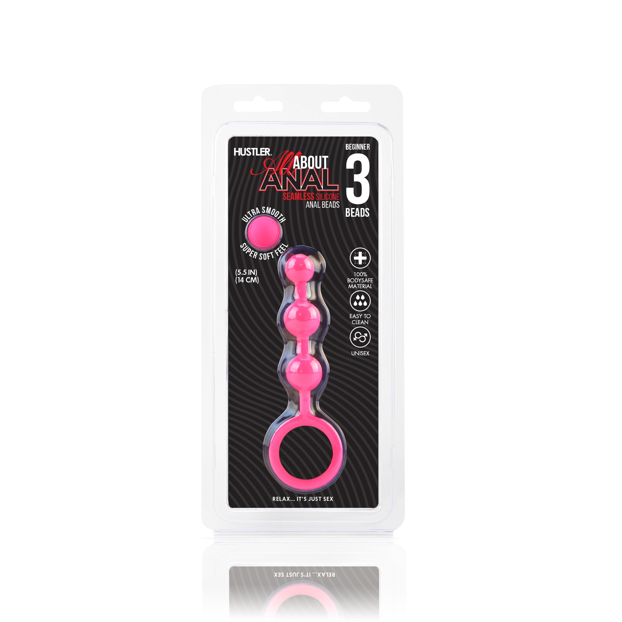Silicone Anal Beads 3 Balls - Pink