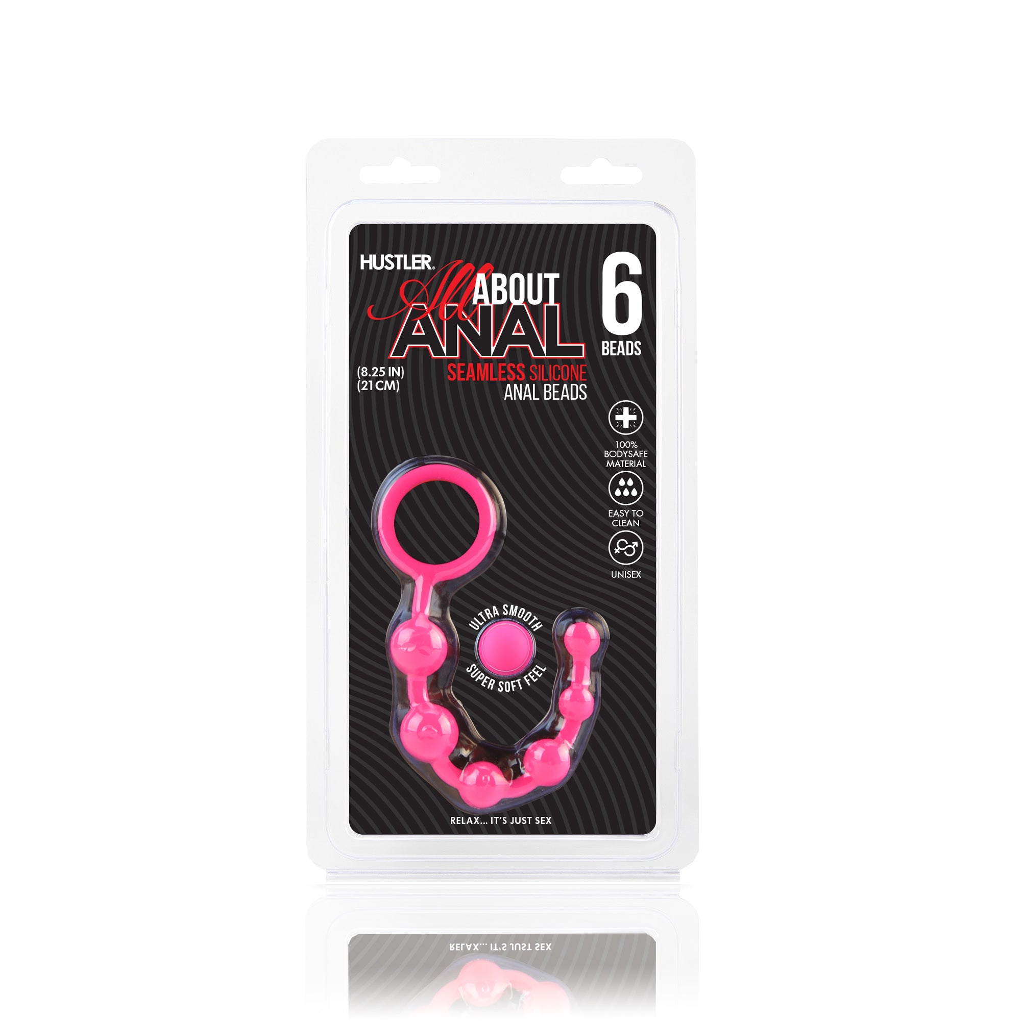 Silicone Anal Beads 6 Balls - Pink