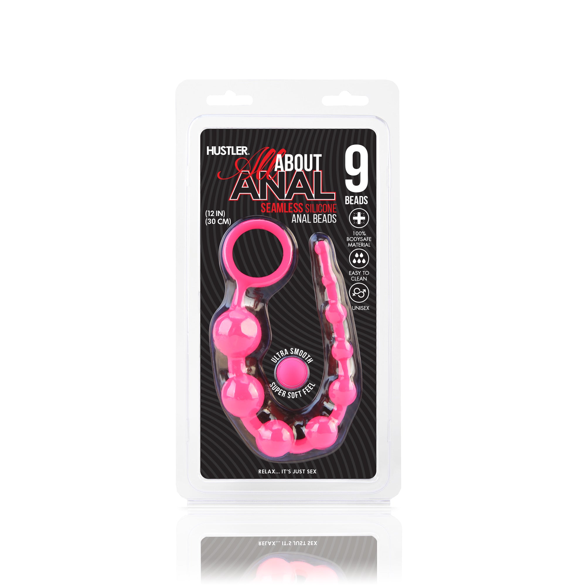 Silicone Anal Beads 9 Balls - Pink