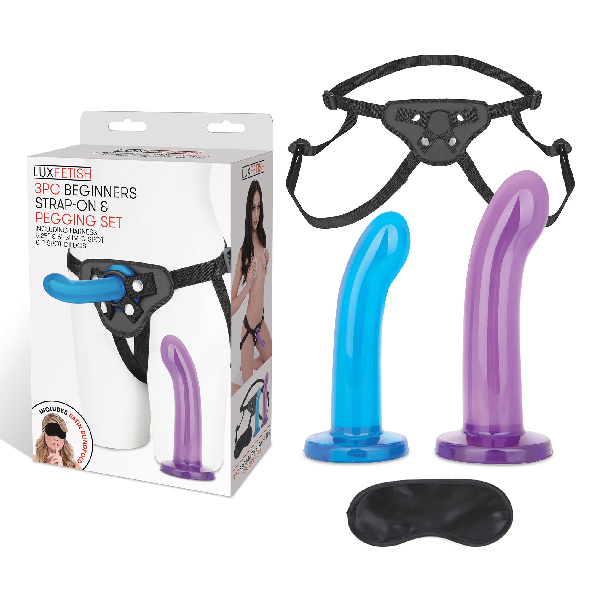 3 PC Beginners Strap-on & Pegging Set