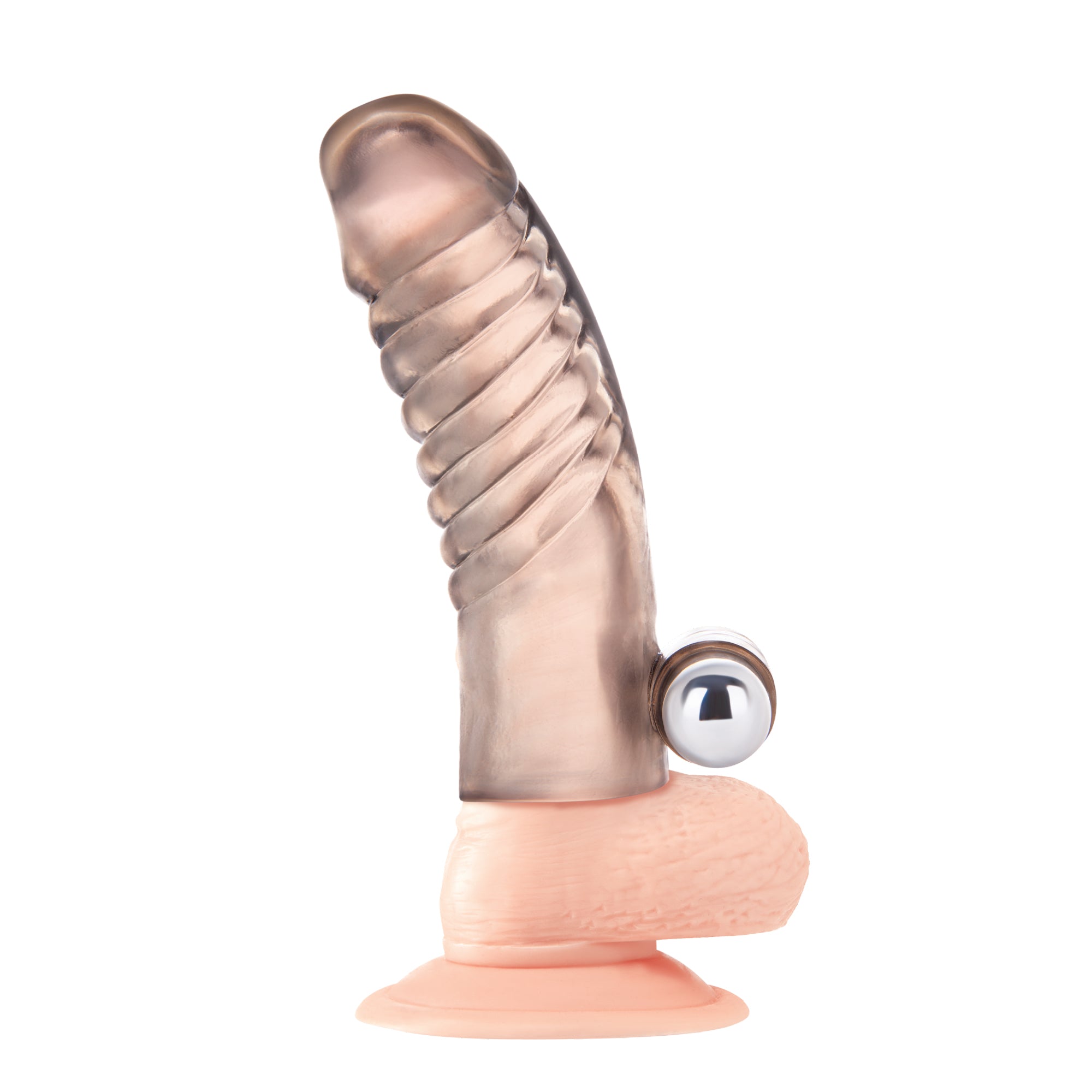5.25" Vibrating Penis Enhancing Sleeve Extension