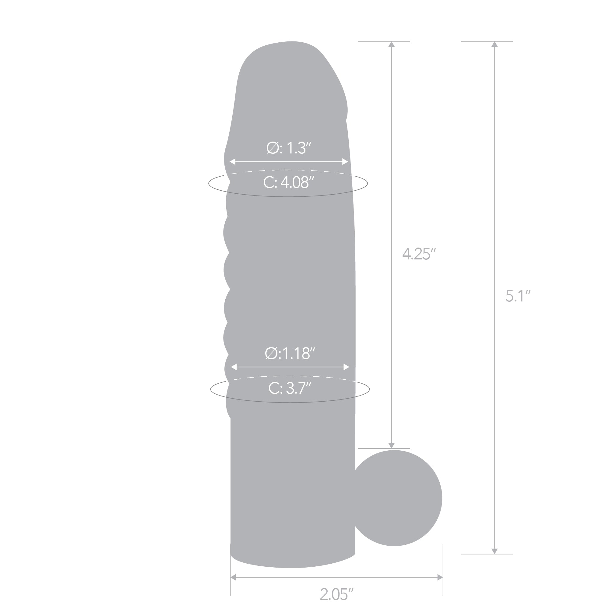 5.25" Vibrating Penis Enhancing Sleeve Extension