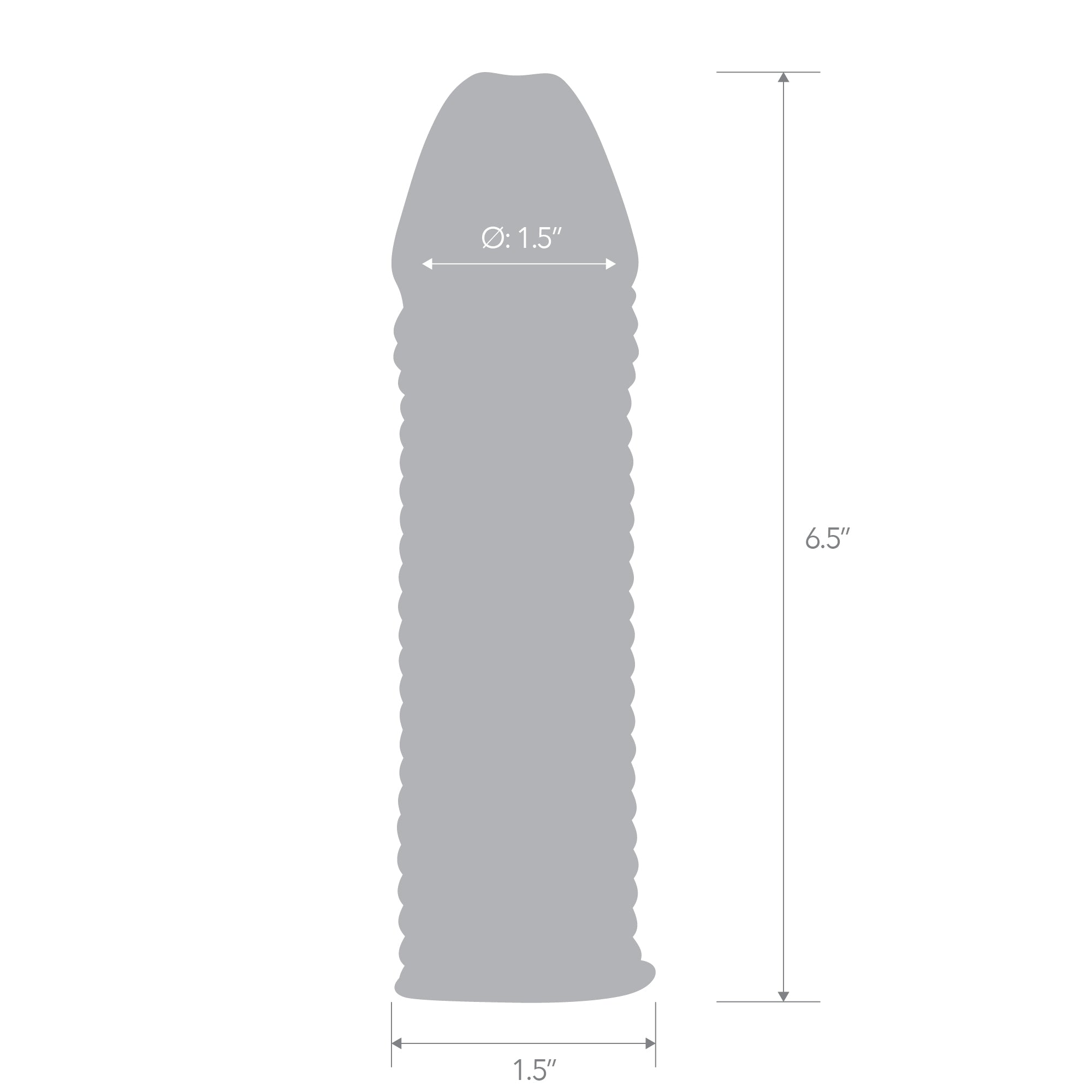 6.5" Wavy Ribbed Penis Extension