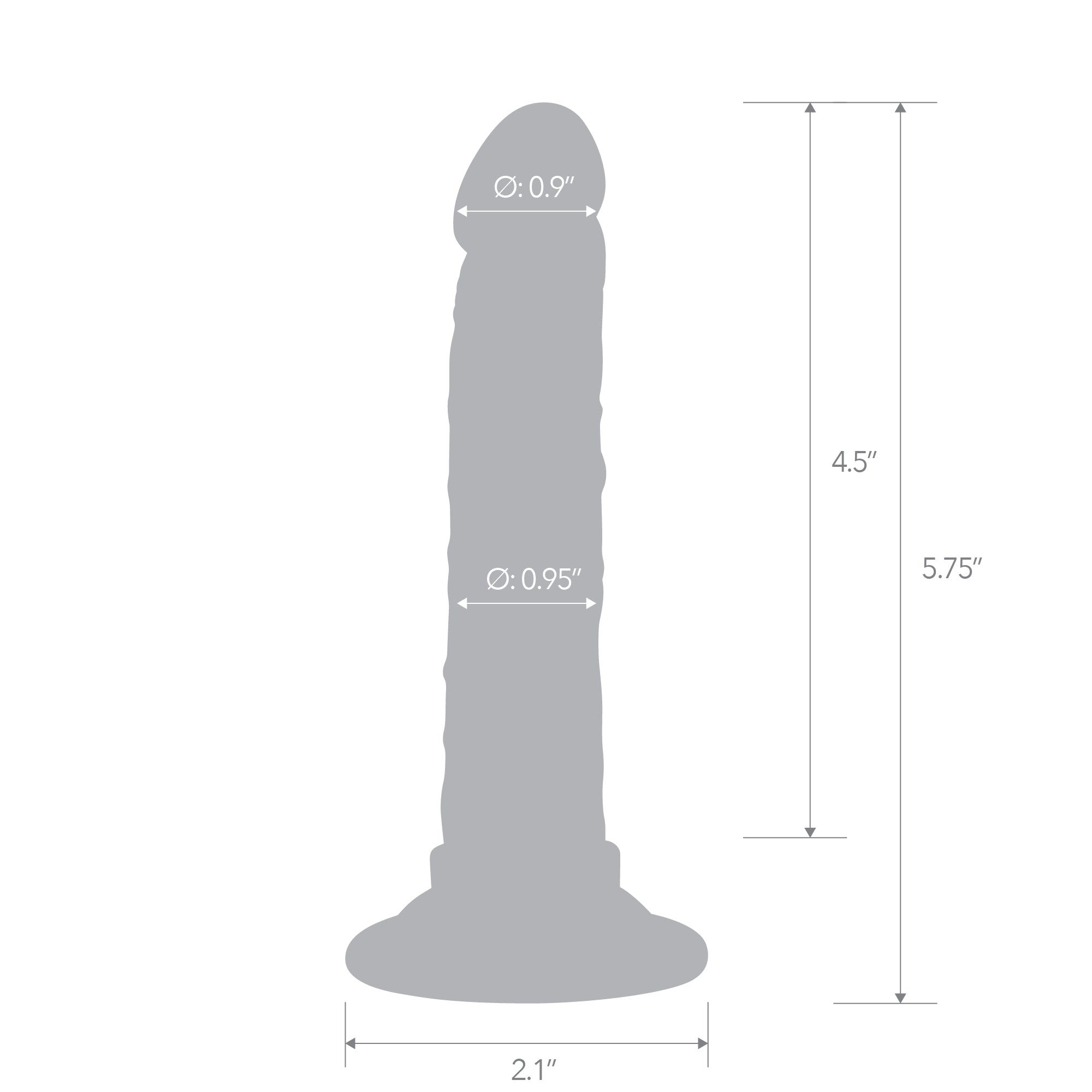 5.75" Suction Cup Anal Dildo