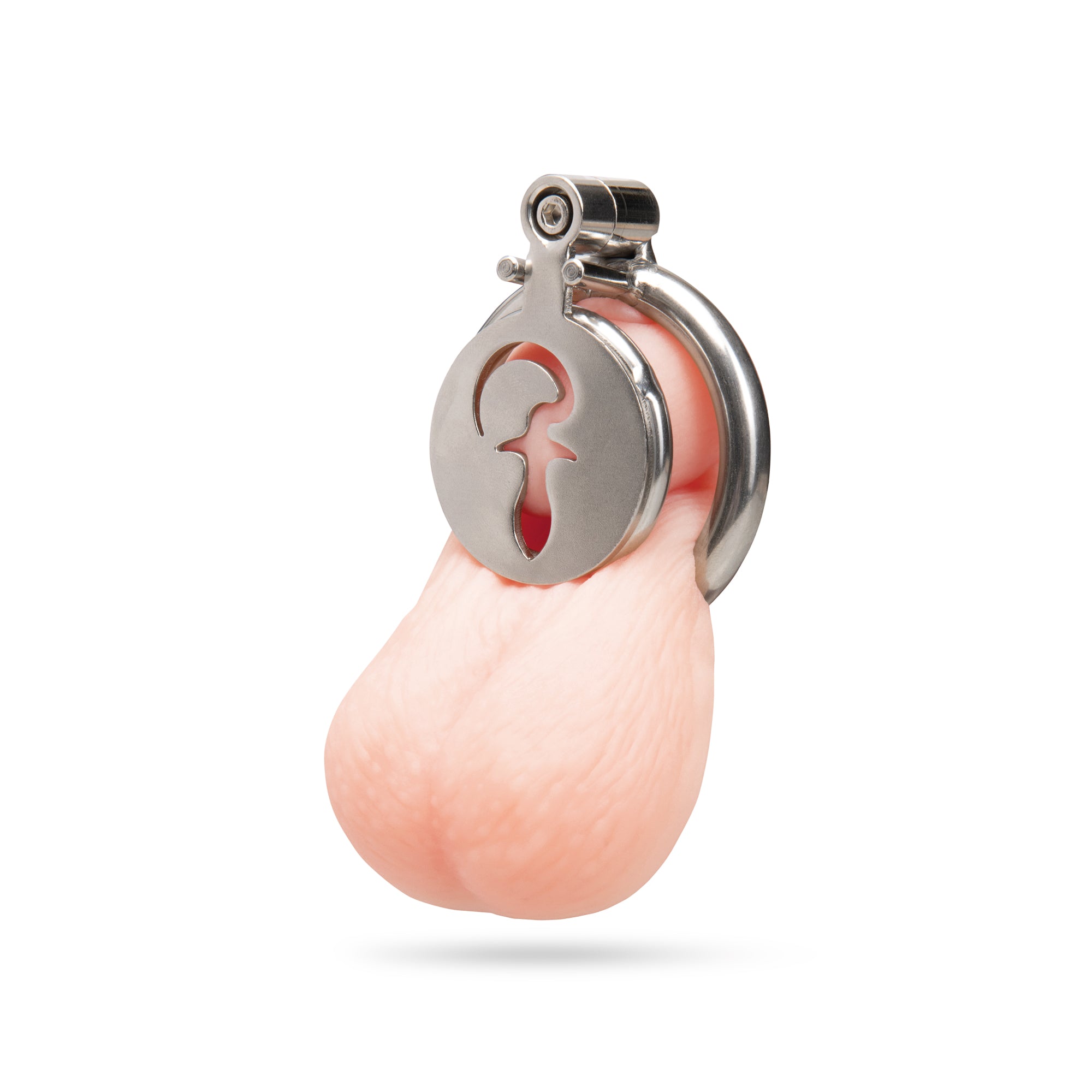 Stainless Steel Flat Inverted Cage With Piggy Tail Butt Plug Icon
