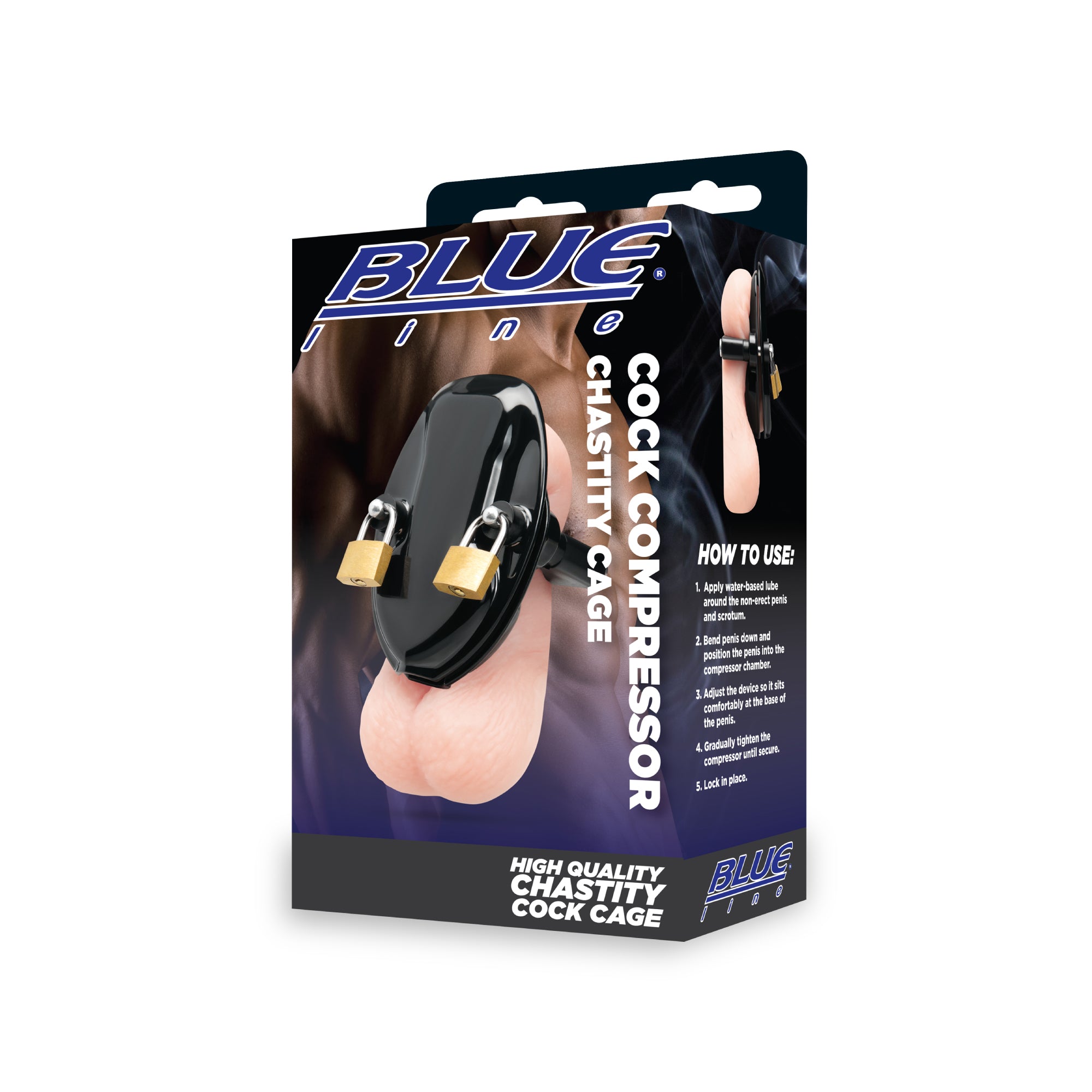 Cock Compressor Chastity Cage - Black