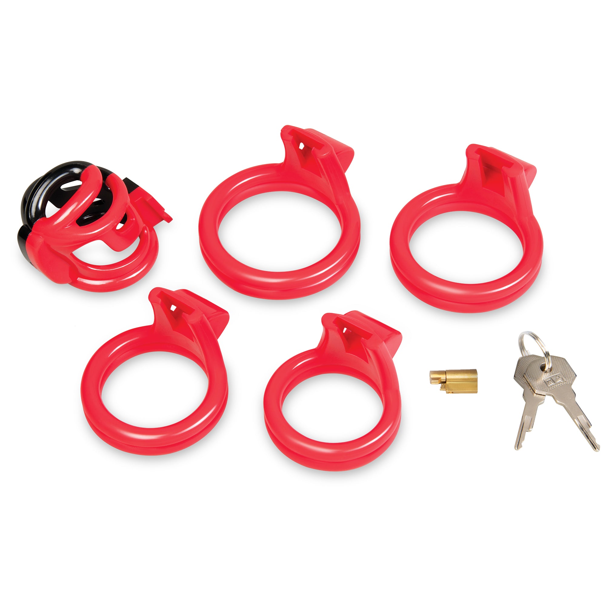 2" Red Zone Cock Shackle Chastity Cage