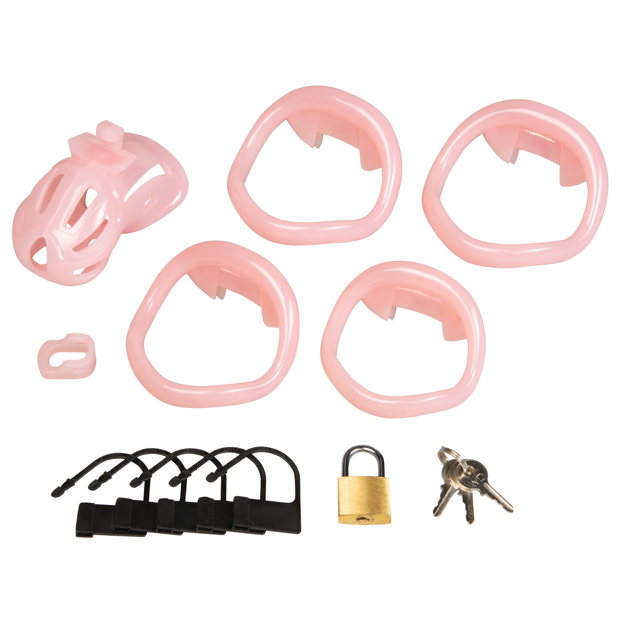 Degrading Bitchboy Pink Mini Cock Sissy Boy Chastity Cage