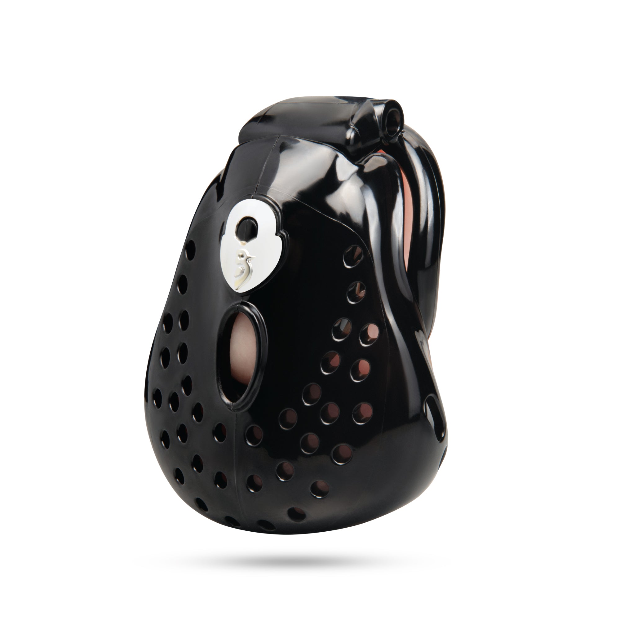Full Coverage Cock and Balls "Locked Up" Chastity Cage Trap - Black