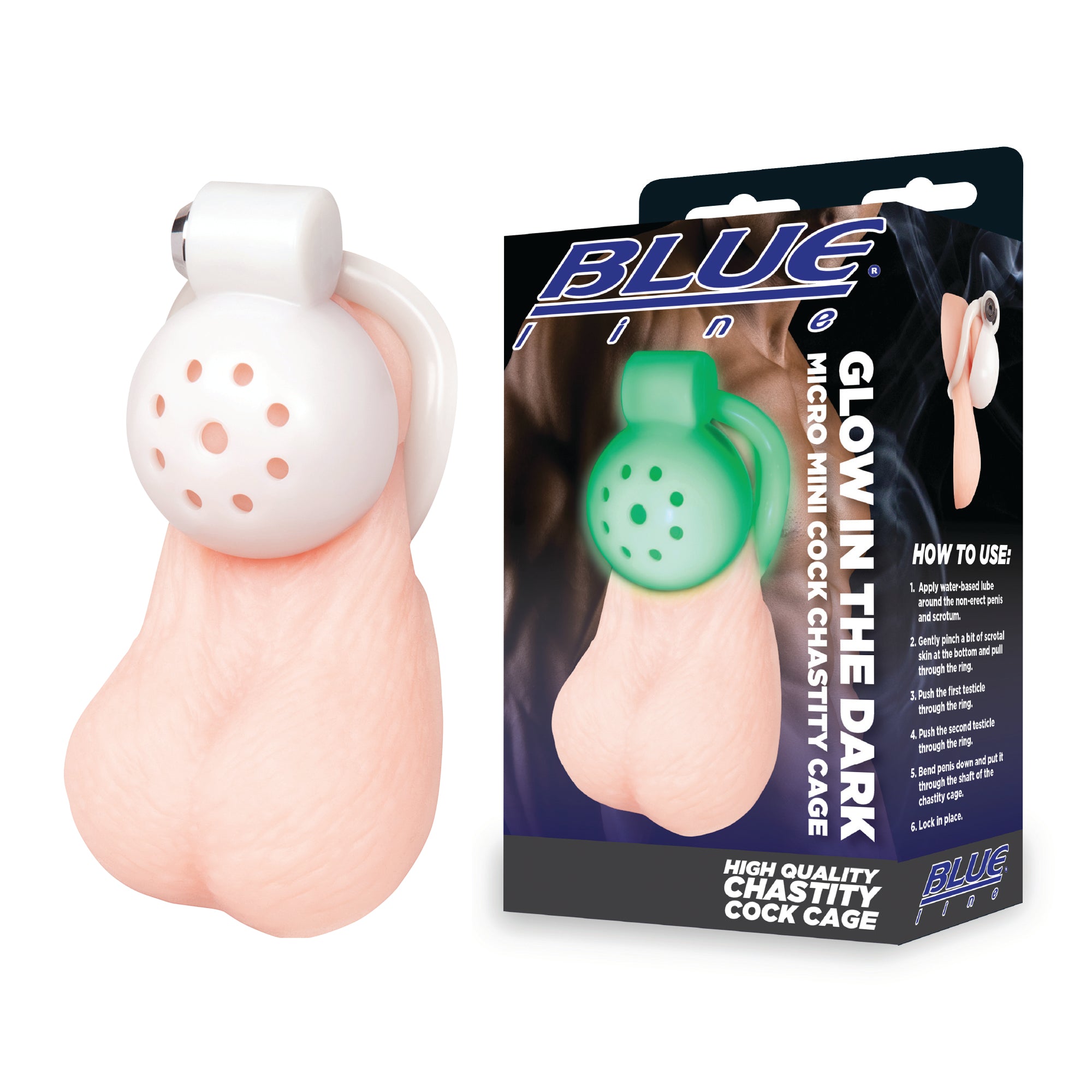 Glow In The Dark Micro Mini Cock Chastity Cock Cage