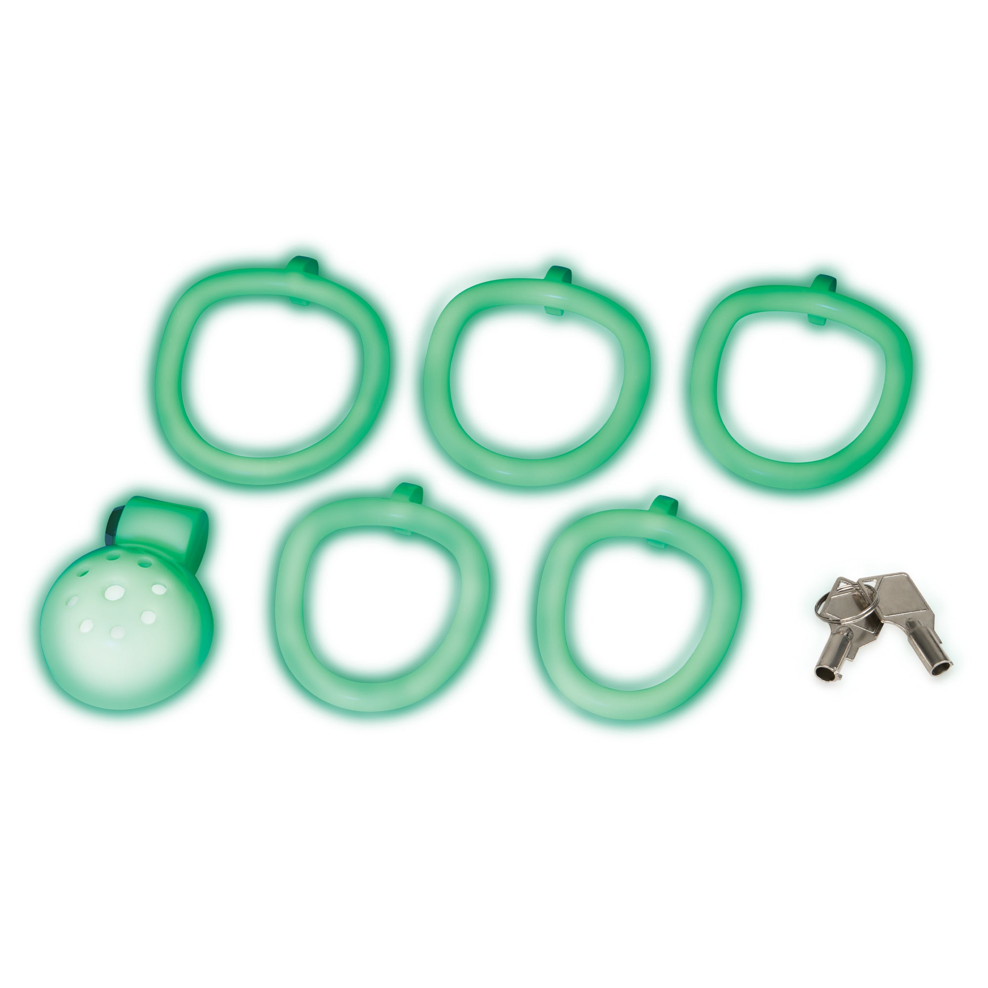Glow In The Dark Micro Mini Cock Chastity Cock Cage