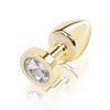 2” Beginners Bling Bling Metal Butt Plug - Gold