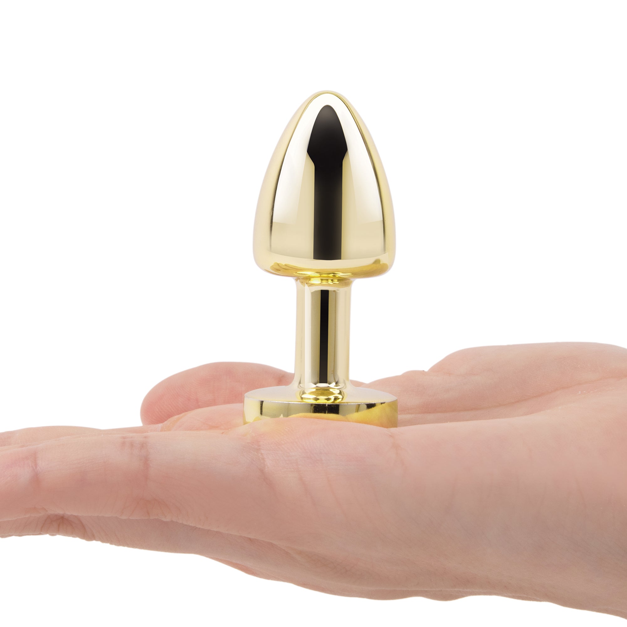 2” Beginners Bling Bling Metal Butt Plug - Gold