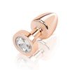 2” Beginners Bling Bling Metal Butt Plug - Rose Gold