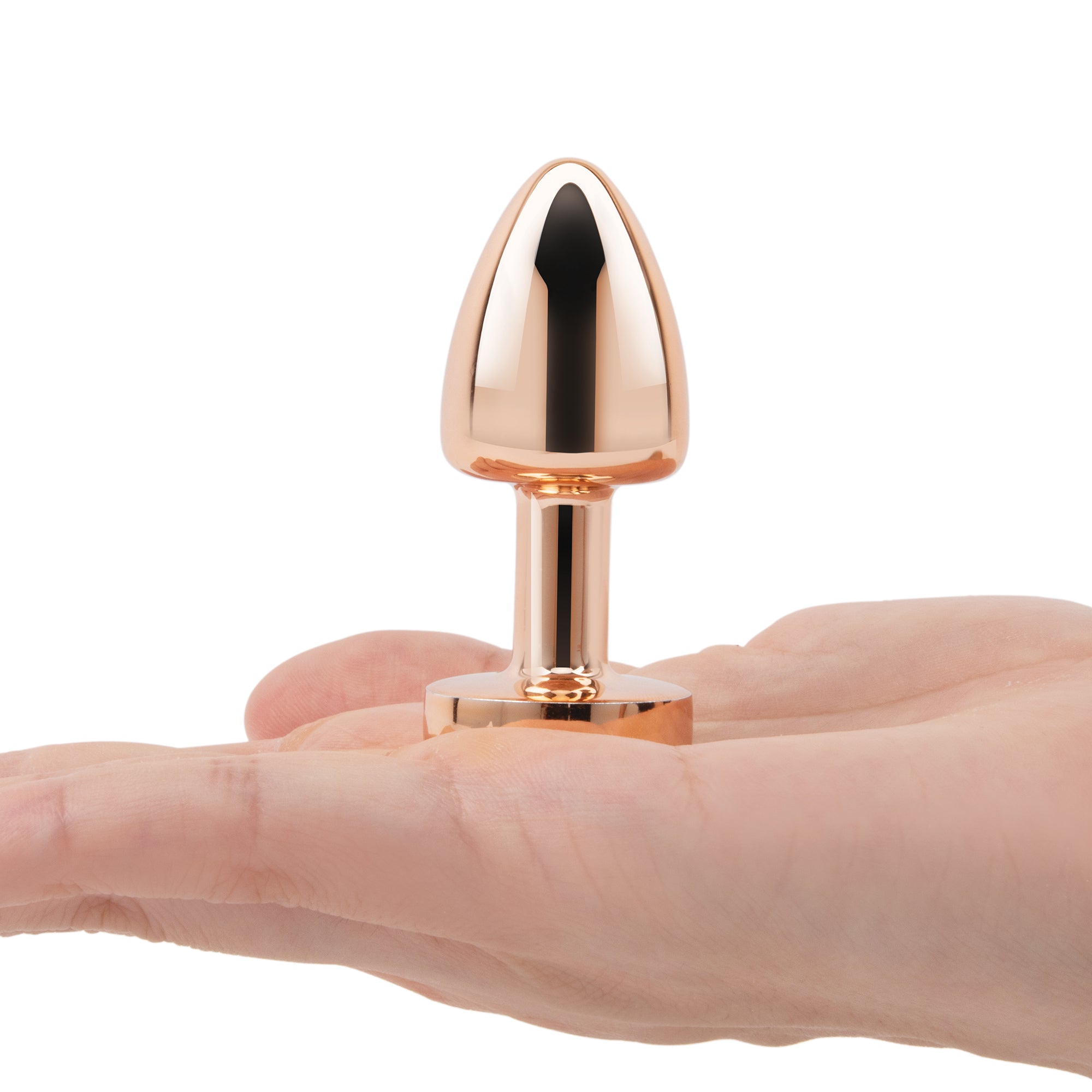 2” Beginners Bling Bling Metal Butt Plug - Rose Gold