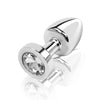 2” Beginners Bling Bling Metal Butt Plug - Silver