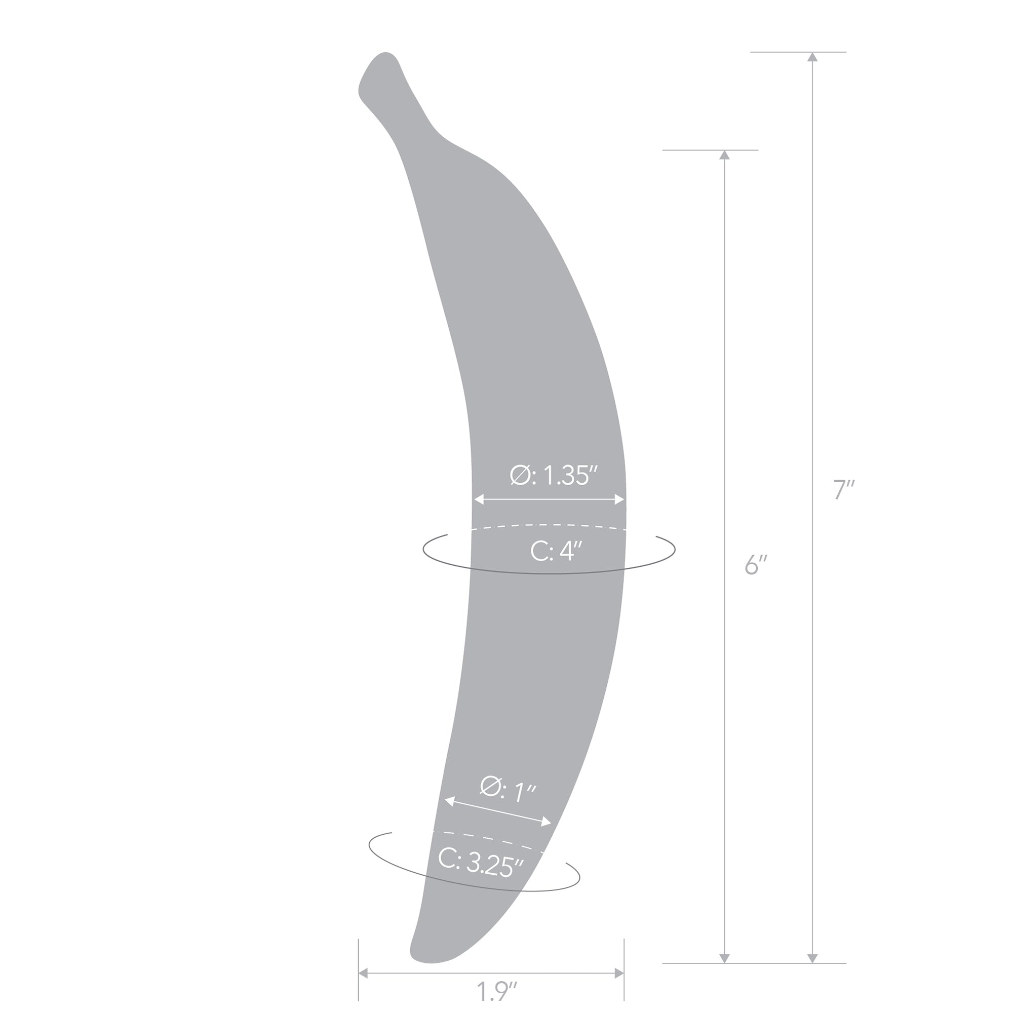 Banana Joy 7" Glass Dildo