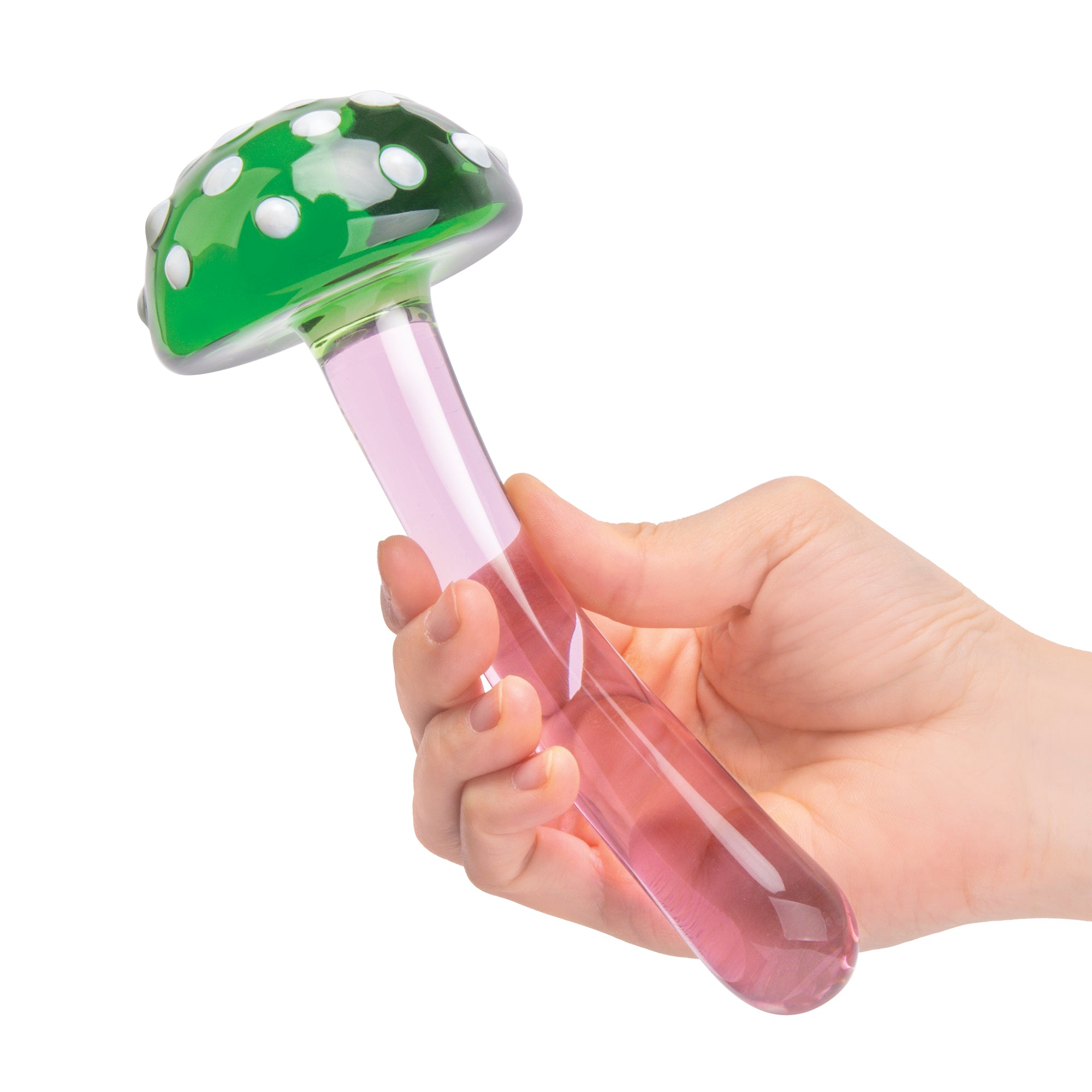 Magic Mushroom Dildo 7.5" Glass Dildo