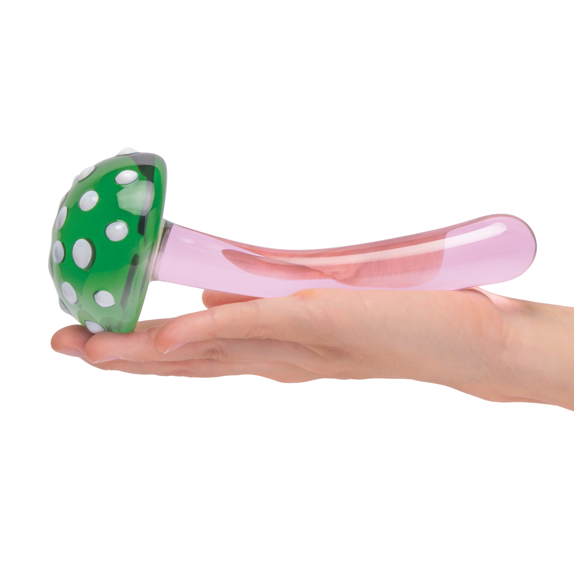 Magic Mushroom Dildo 7.5" Glass Dildo