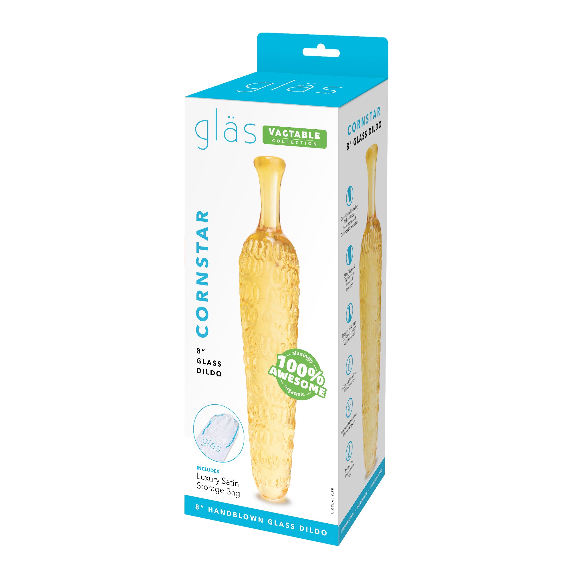 Cornstar 8" Glass Dildo