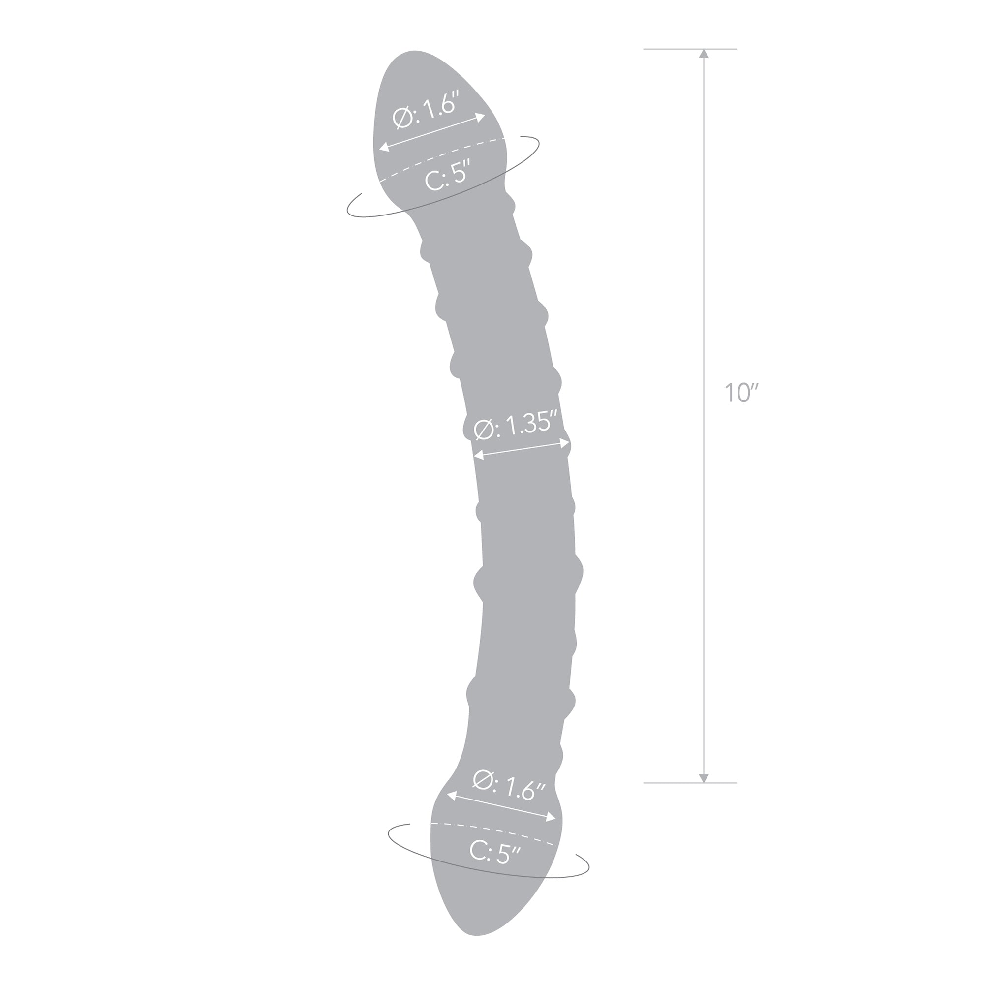 12" Girthy Double Trouble Glass Dildo