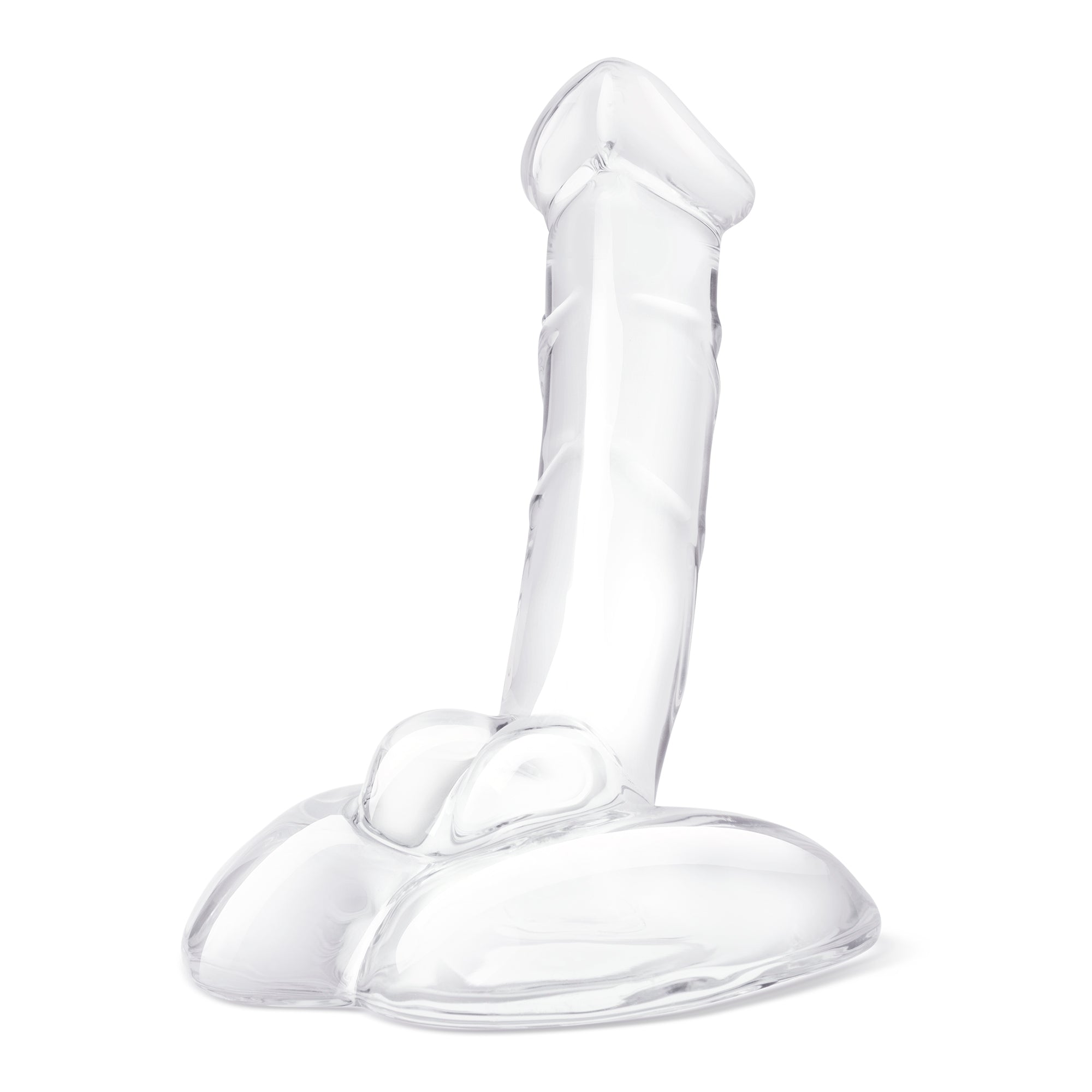 7.5" Rideable Standing Glass Cock With Stability Base