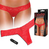 Vibrating Panties With Hidden Vibe Pocket - Red