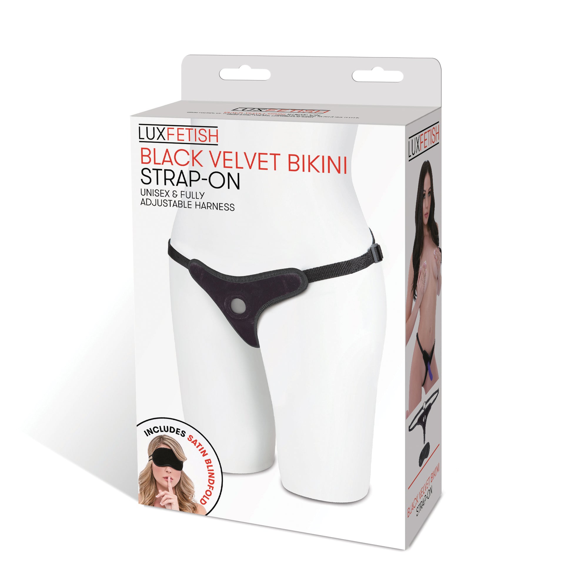 Black Velvet Bikini Strap-on