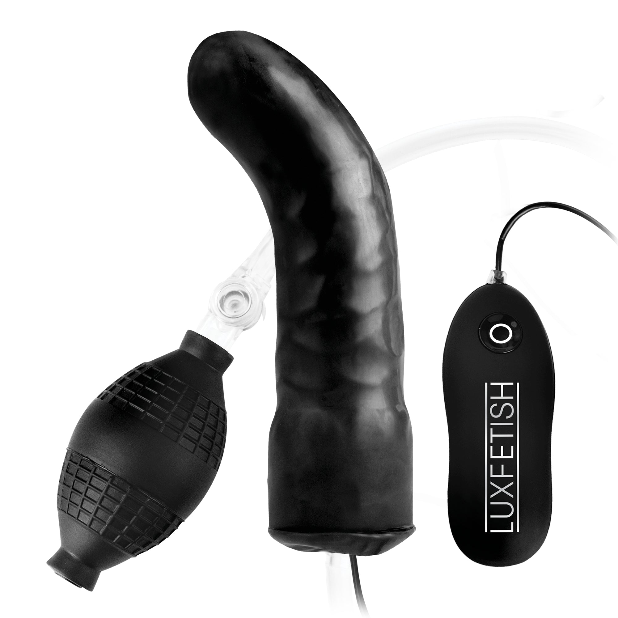6" Inflatable Vibrating Curved Dildo