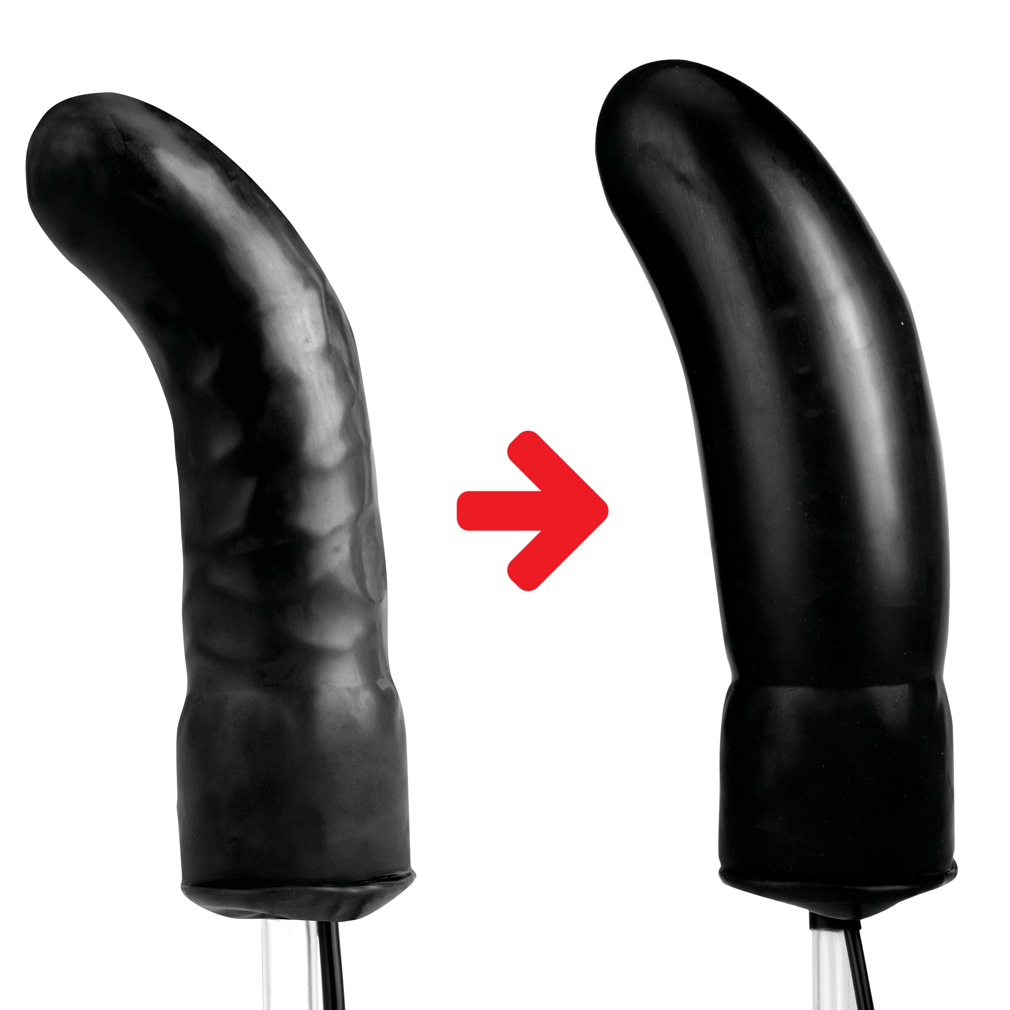 6" Inflatable Vibrating Curved Dildo