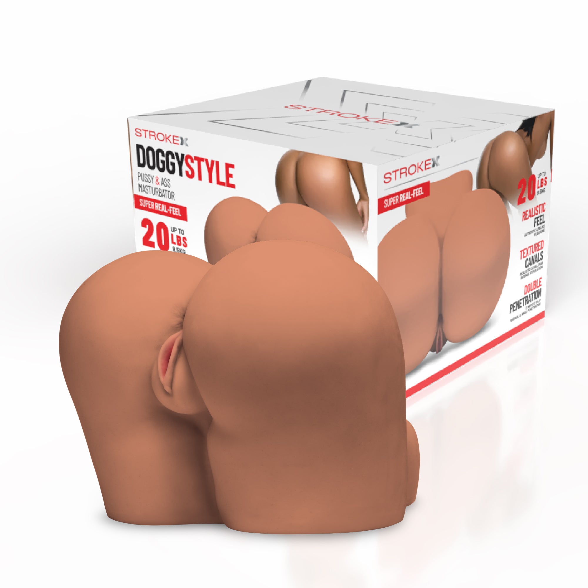 Doggystyle Pussy & Ass Masturbator - Brown
