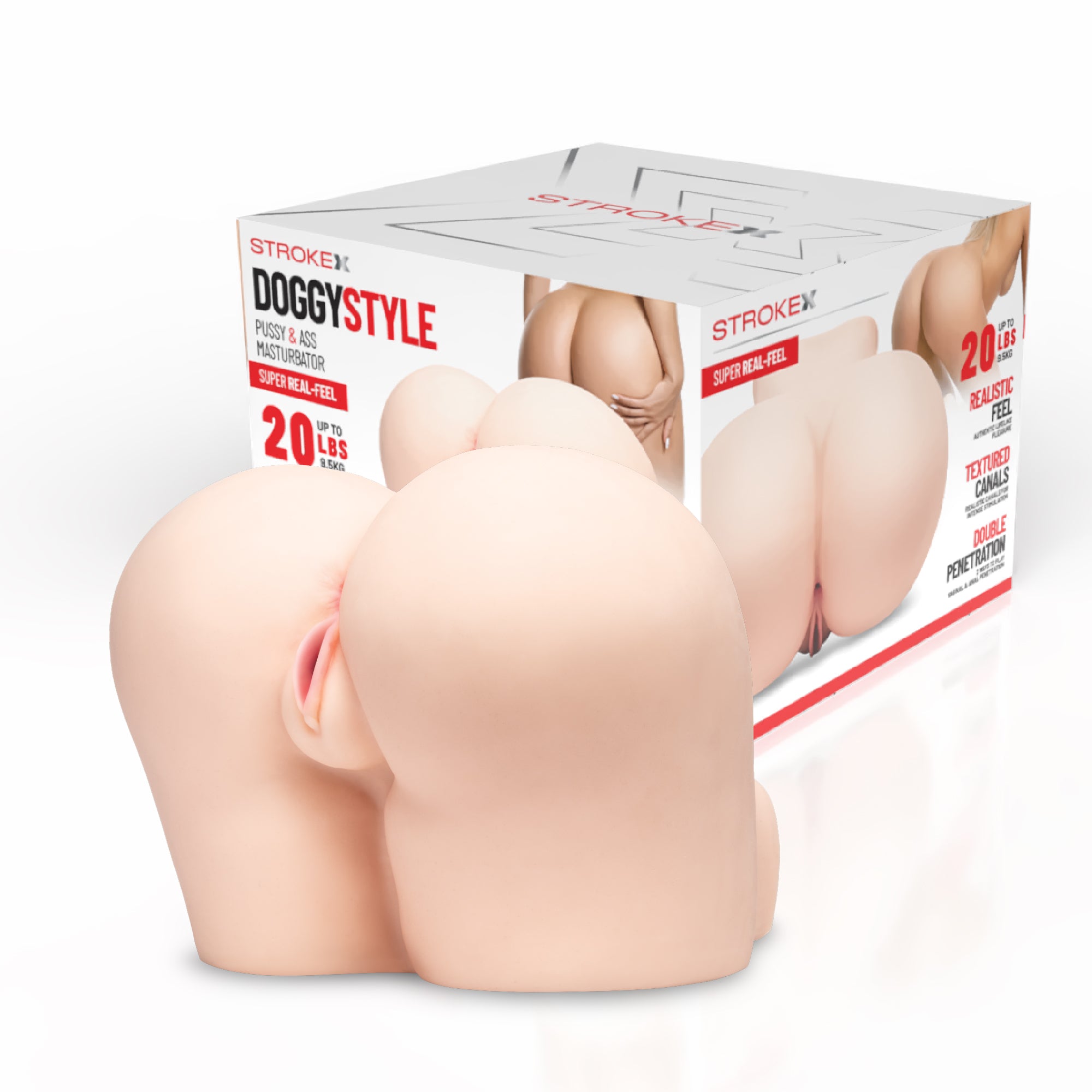 Doggystyle Pussy & Ass Masturbator - Cream