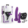 DUO 2PC 5.5" & 7.75" Silicone Dildo & Harness Set