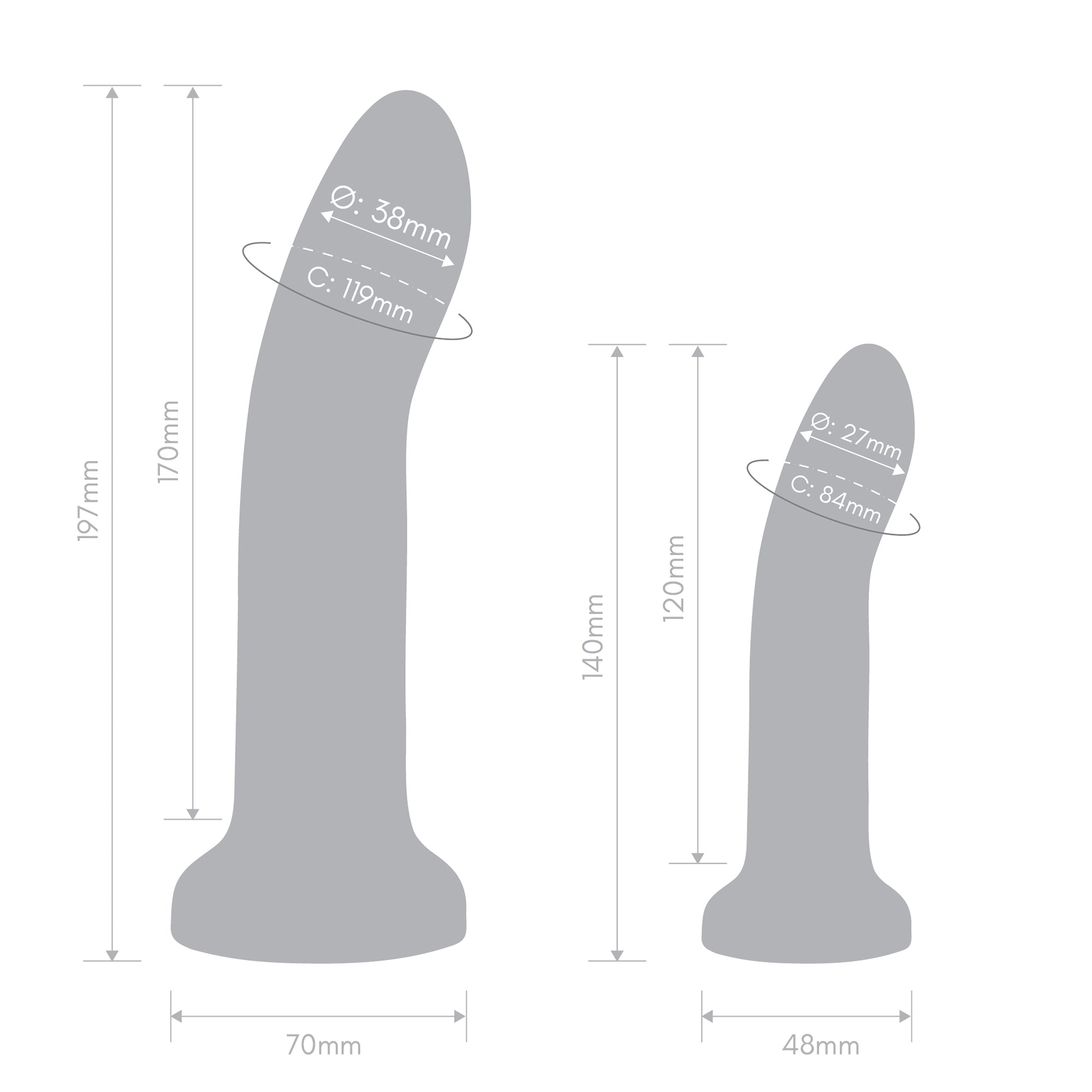 DUO 2PC 5.5" & 7.75" Silicone Dildo & Harness Set