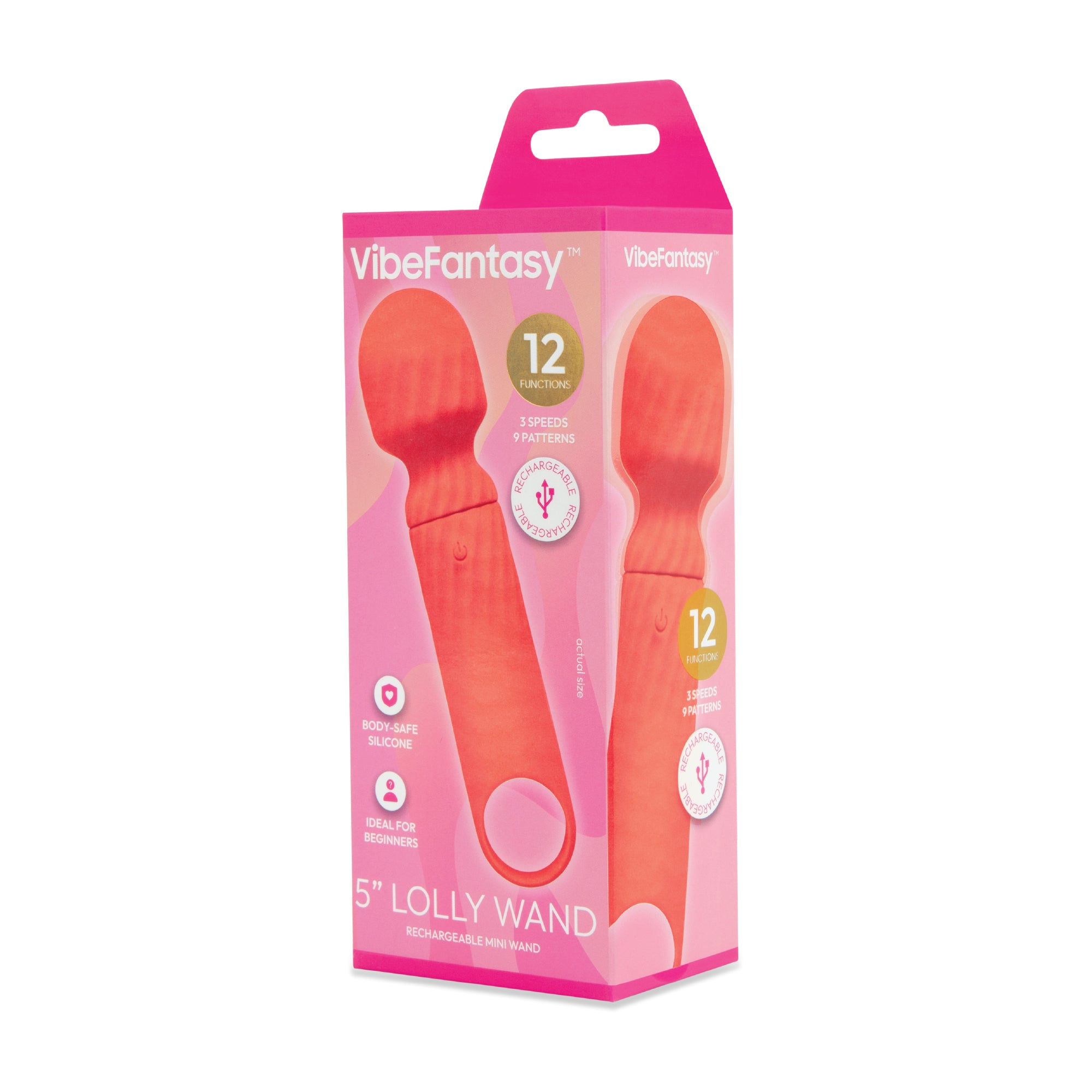 5" Lolly Wand - Rechargeable Mini Wand - Orange