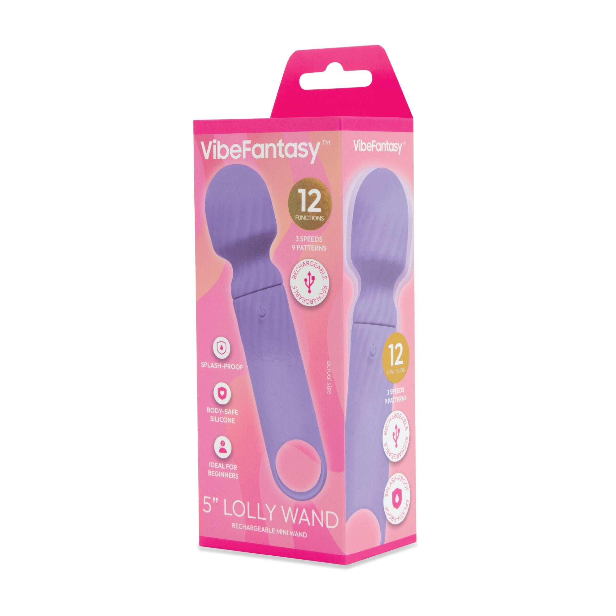 5" Lolly Wand - Rechargeable Mini Wand - Purple