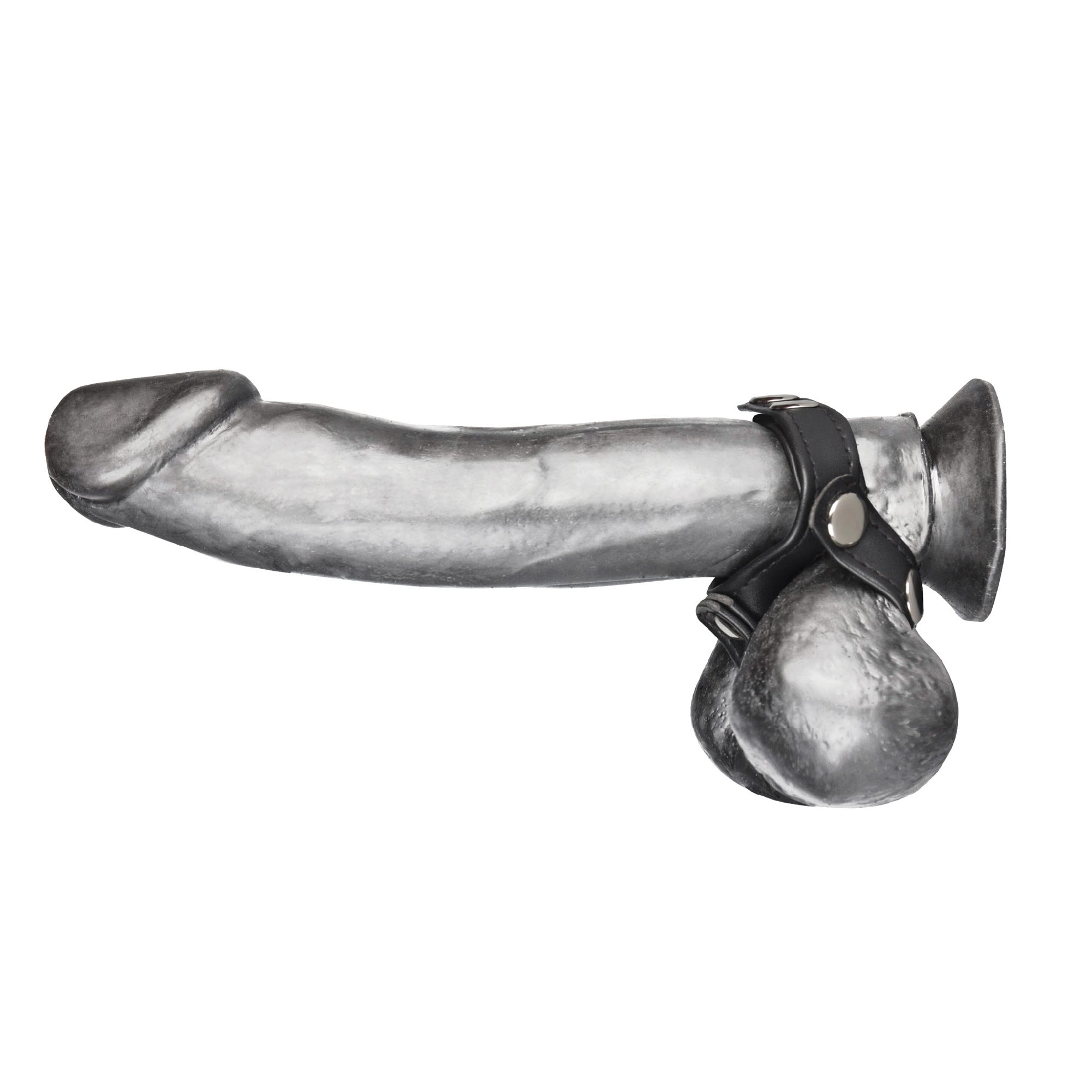 V-style cock ring with ball divider