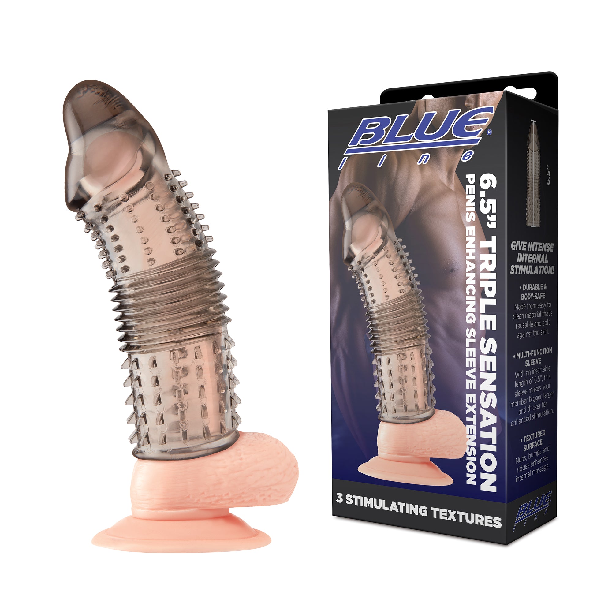 6.5" Triple Sensation Penis Enhancing Sleeve Extension