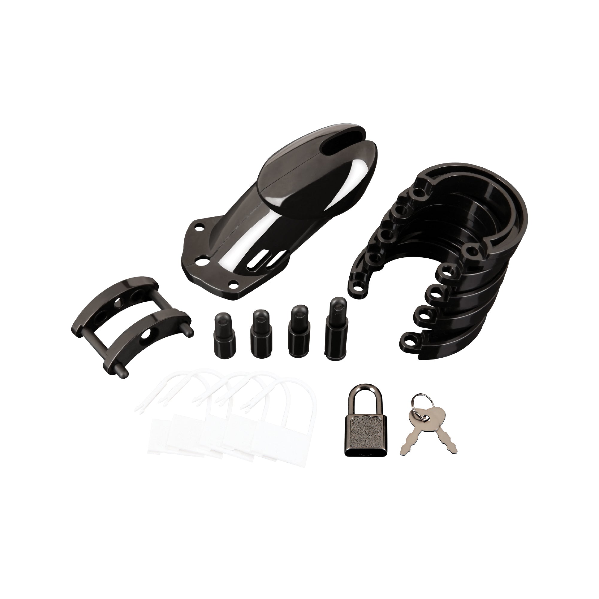 Acrylic See-thru Chastity Cock Cage - Black