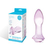 5" Rosebud Glass Butt Plug